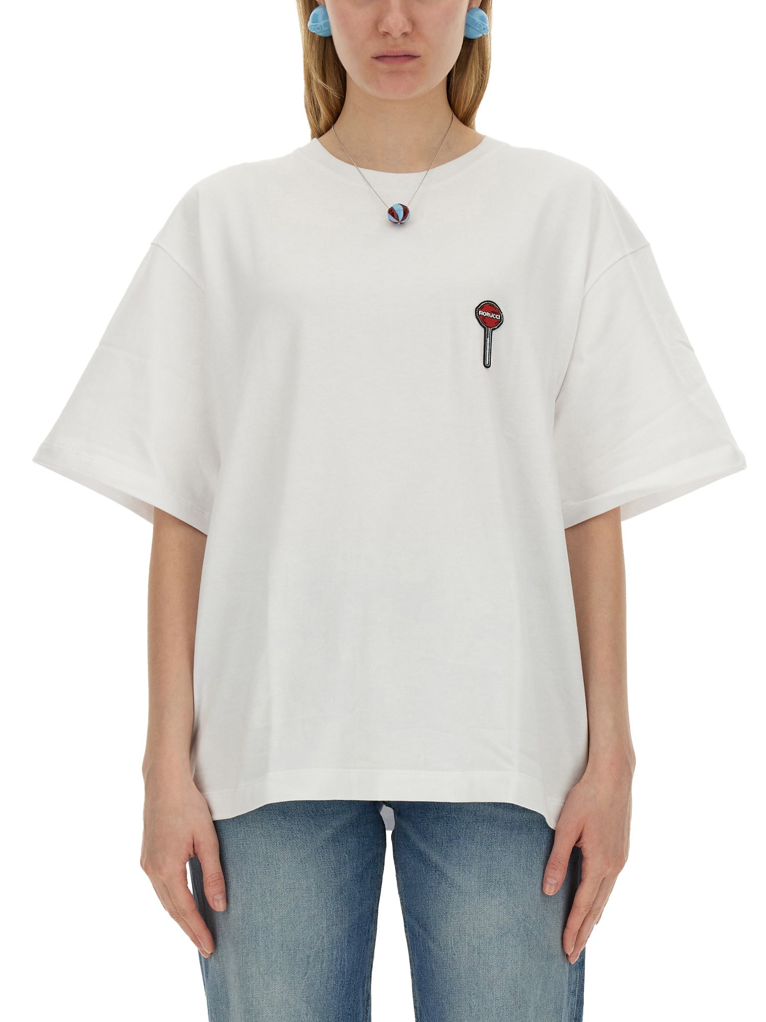 Shop Fiorucci Lollipop Print T-shirt In White