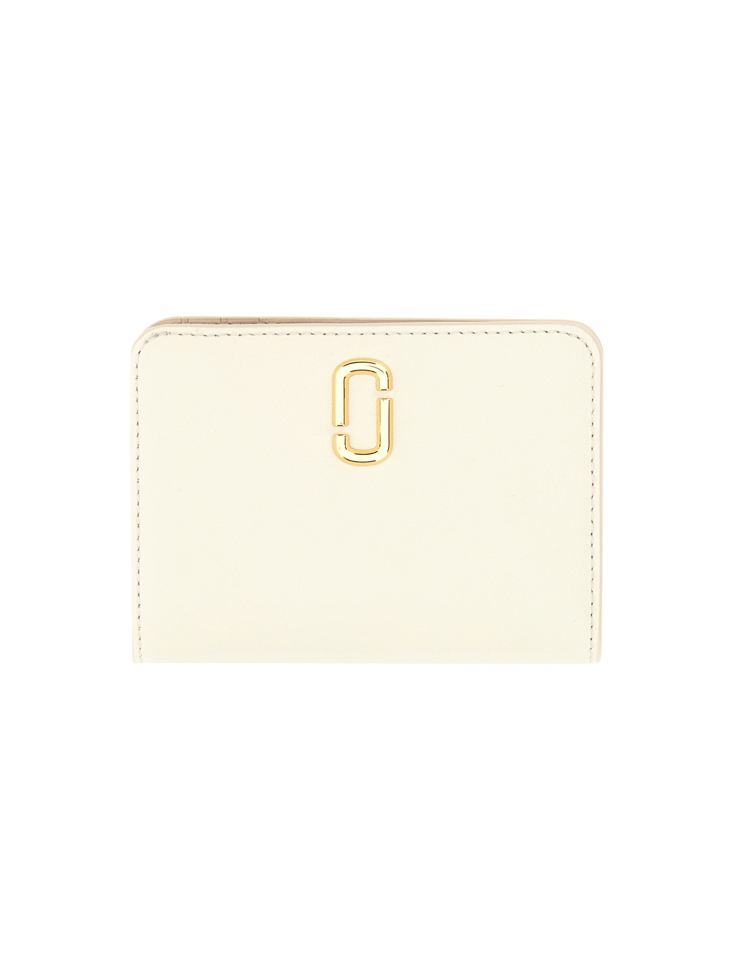 Shop Marc Jacobs Compact Wallet "the J Marc" Mini In Ivory