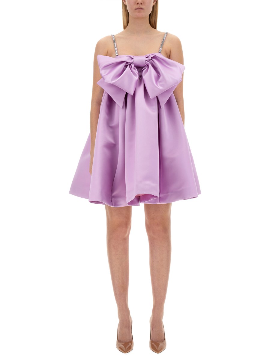 ワンピース NINA RICCI SATIN A-LINE DRESS Nina Ricci Satin Mini A-Line Dress - Black | Editorialist