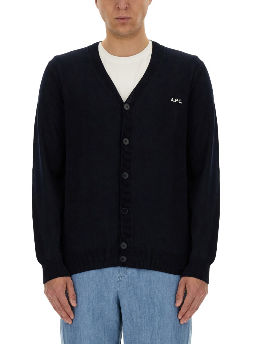 A.P.C. CARDIGAN "JOSEPH" IN MAGLIA DI COTONE