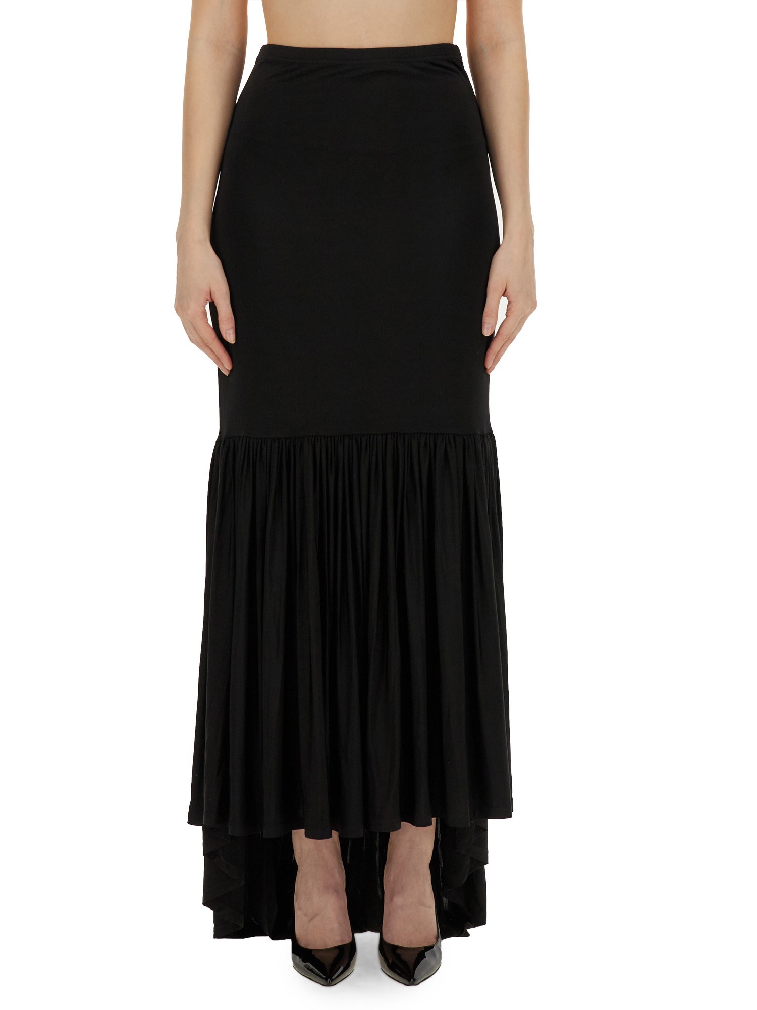 Nina Ricci Fluid Mermaid Skirt In Black