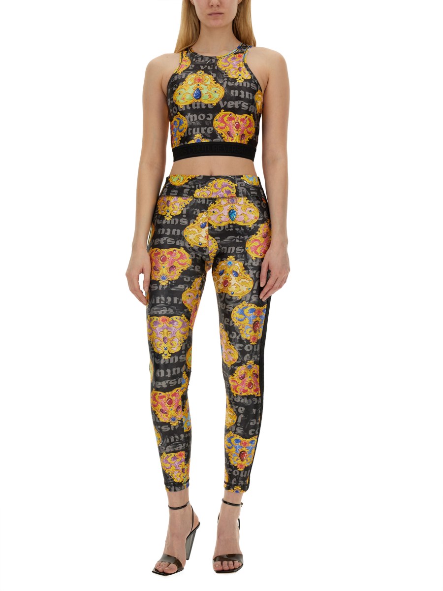 VERSACE JEANS COUTURE - TECHNICAL FABRIC LEGGINGS WITH PRINT - Eleonora  Bonucci