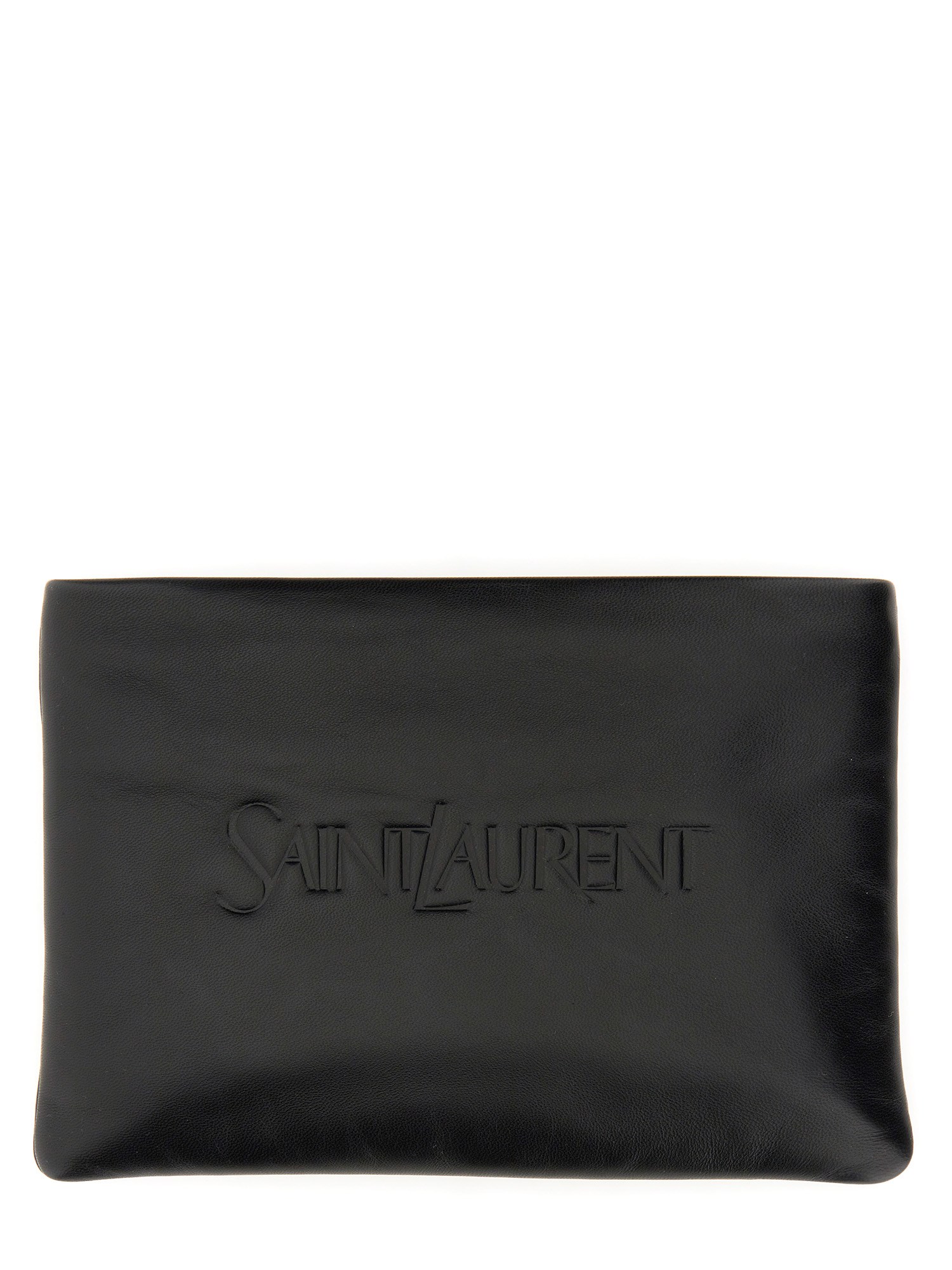 saint laurent small padded clutch bag