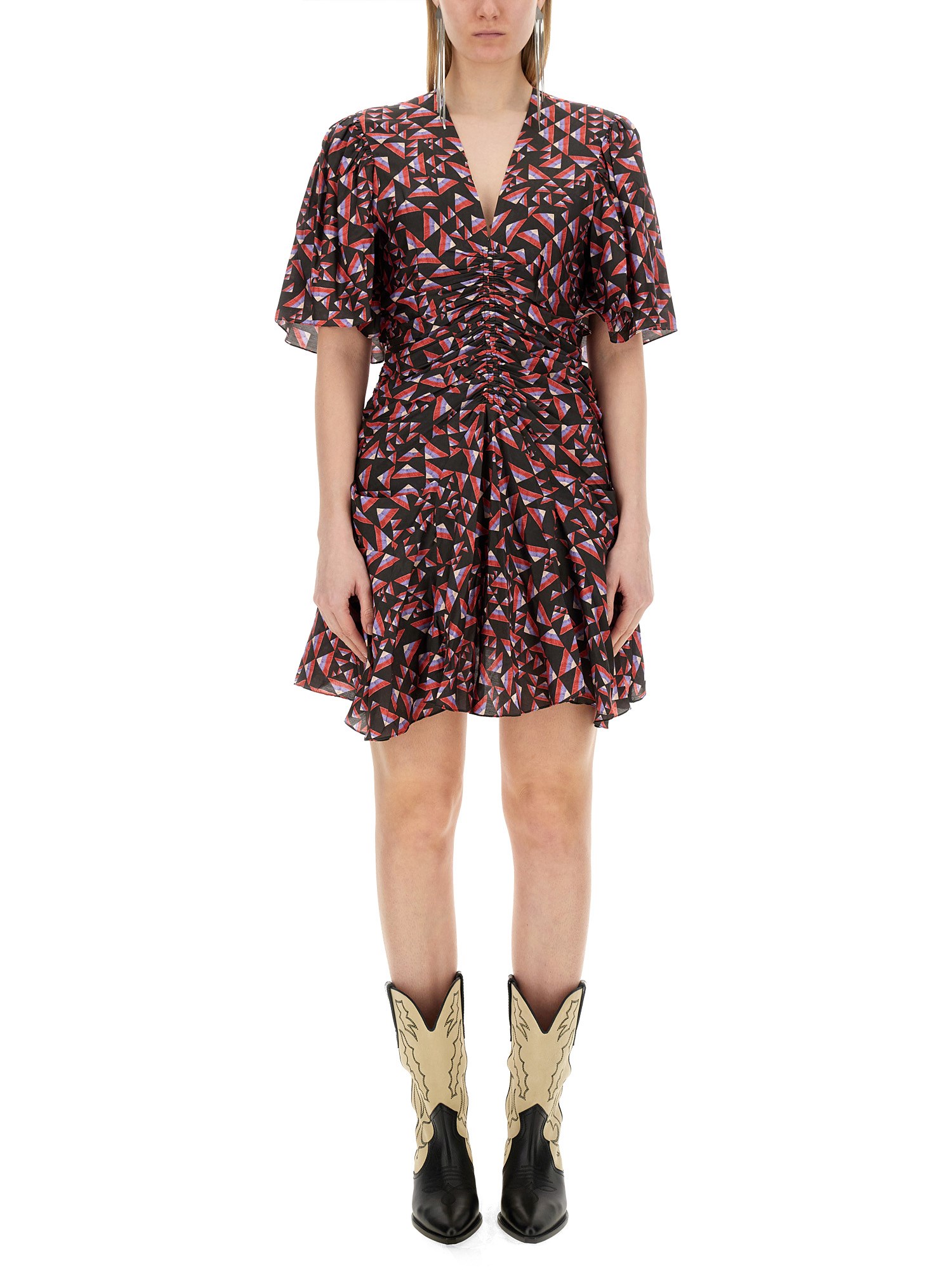 Shop Isabel Marant "lienne" Dress In Multicolour