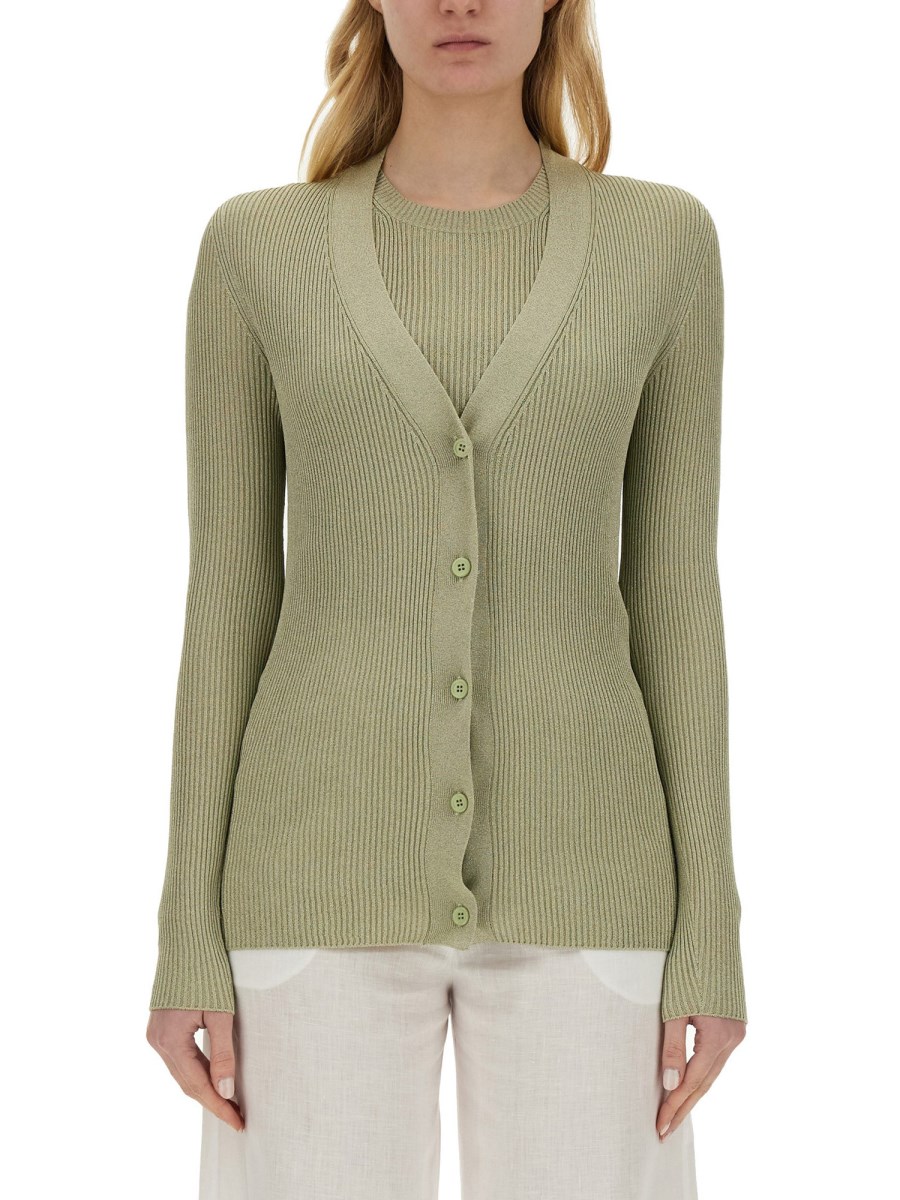 FABIANA FILIPPI CARDIGAN CON SCOLLO A V