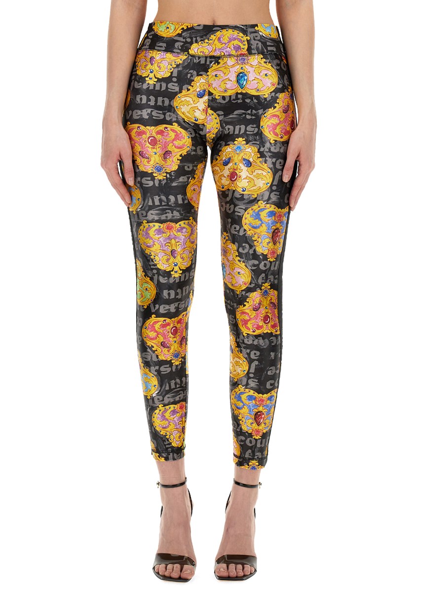 VERSACE JEANS COUTURE - LEGGINGS WITH LOGO - Eleonora Bonucci