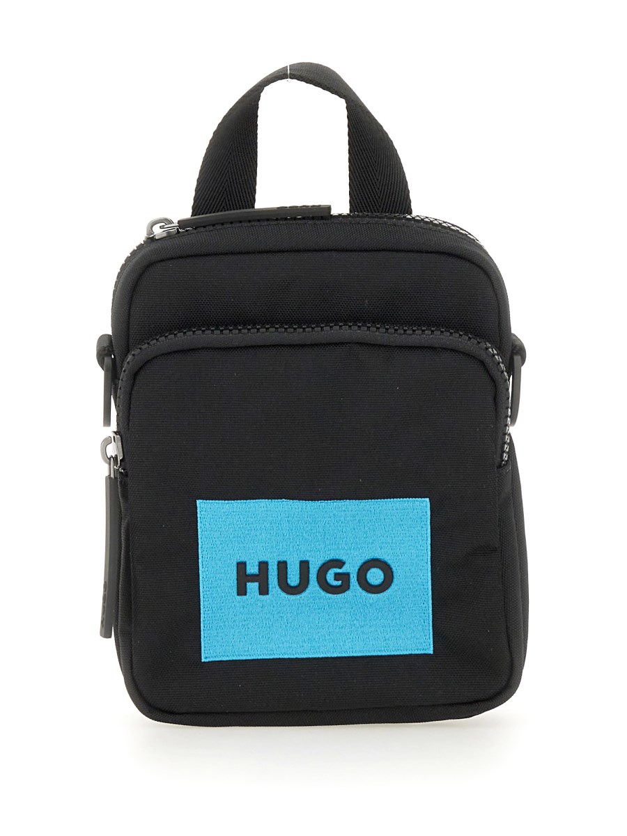 HUGO BORSA A TRACOLLA CON LOGO IN NYLON