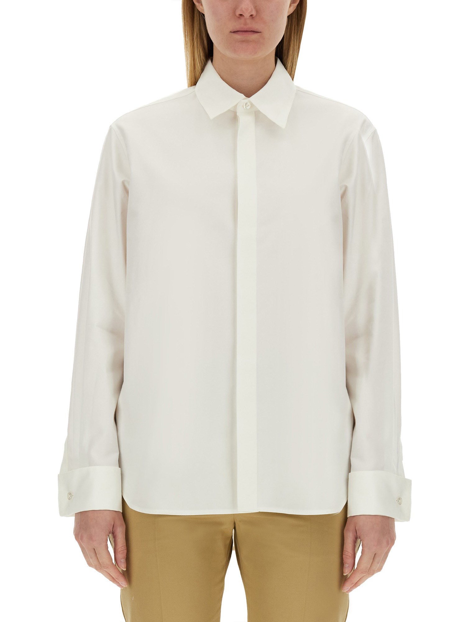 Shop Saint Laurent Boyfriend Shirt In White