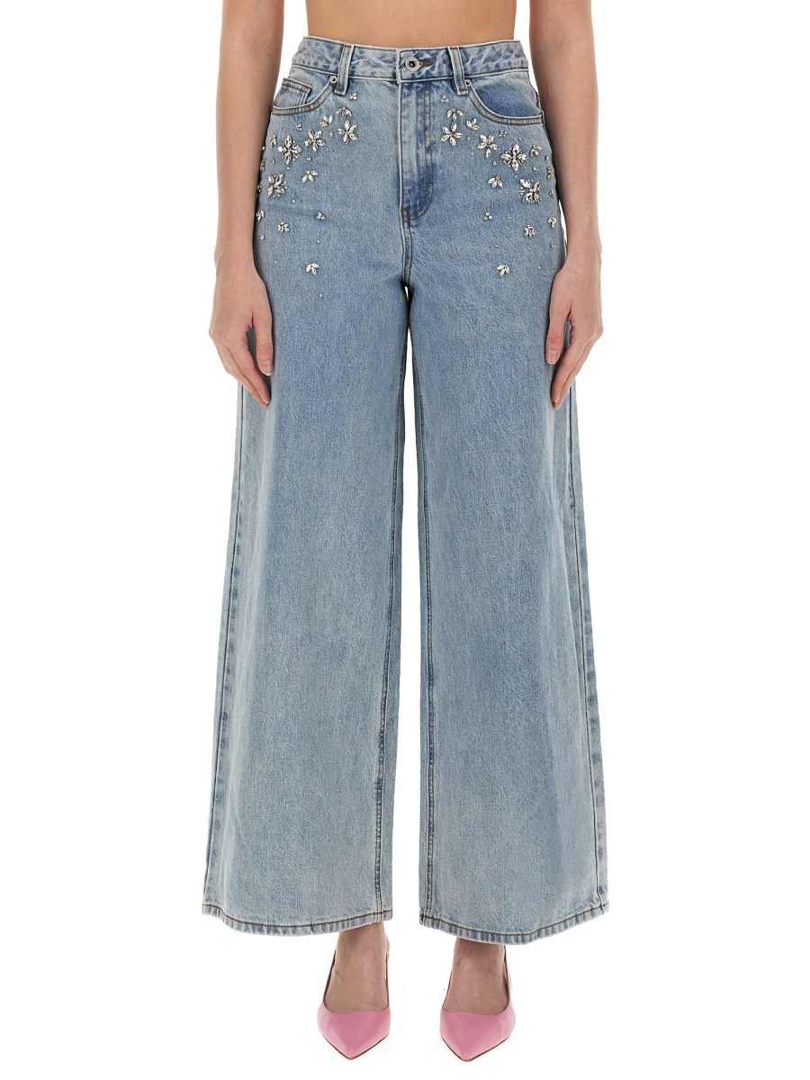 SELF-PORTRAIT JEANS WIDE LEG