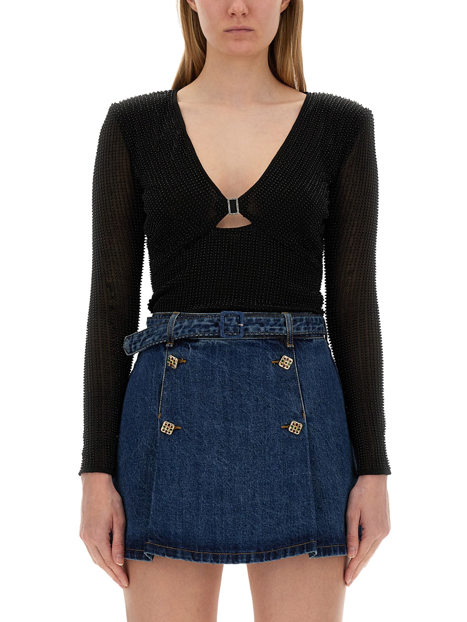 SELF-PORTRAIT TOPS IN MESH