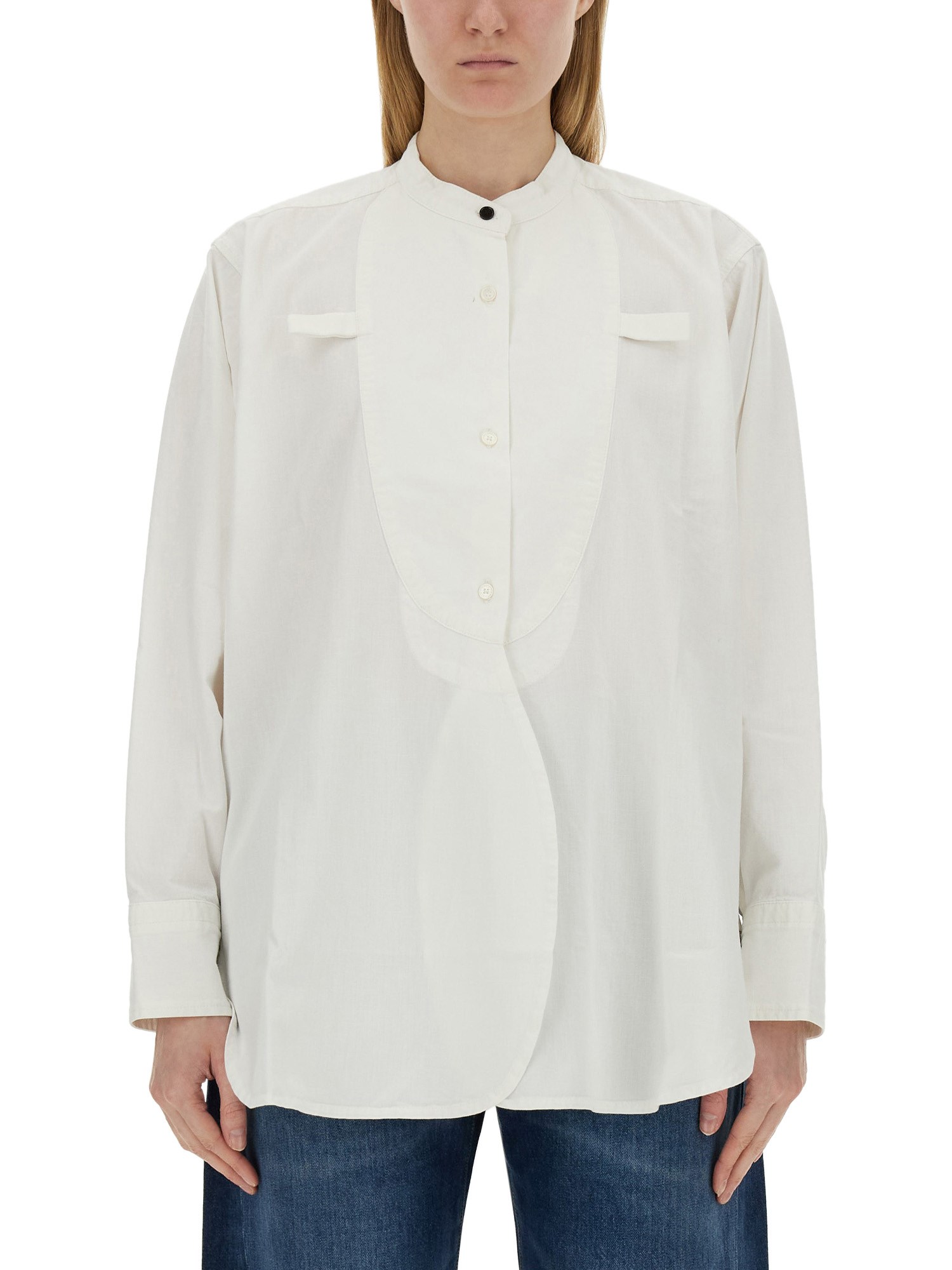 Shop Victoria Beckham Cotton Shirt In White