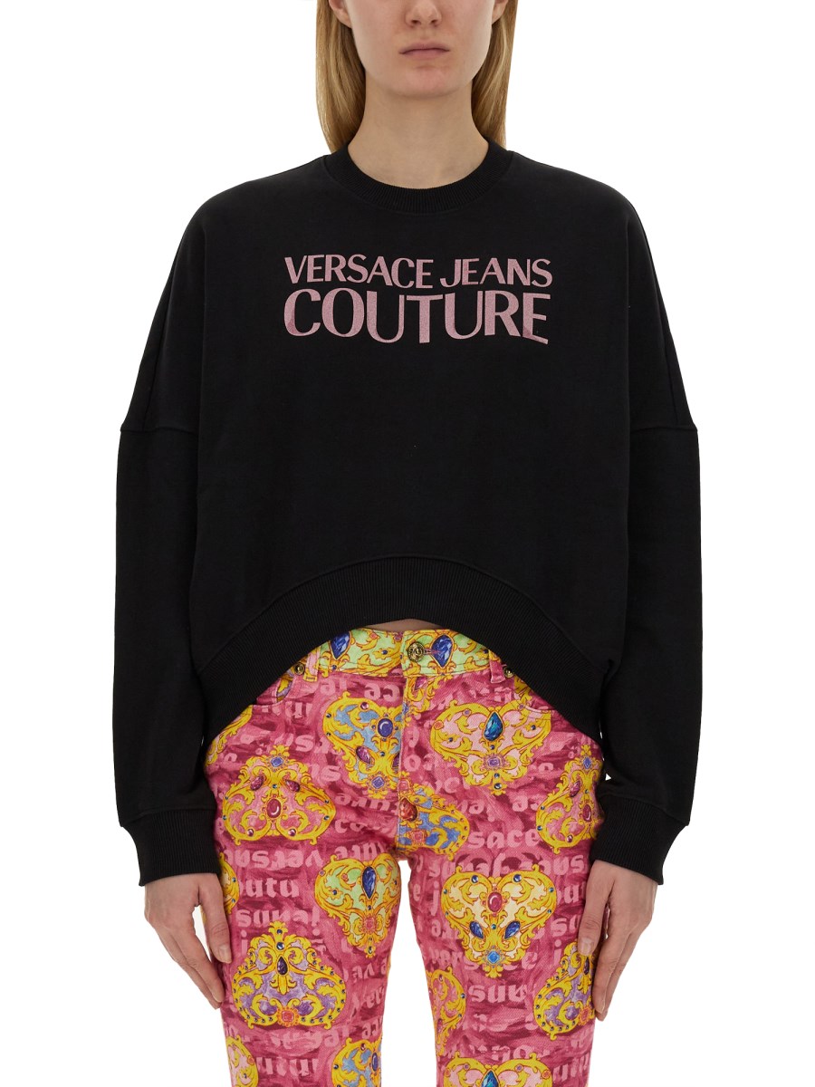 VERSACE JEANS COUTURE COTTON SWEATSHIRT WITH LOGO Eleonora Bonucci