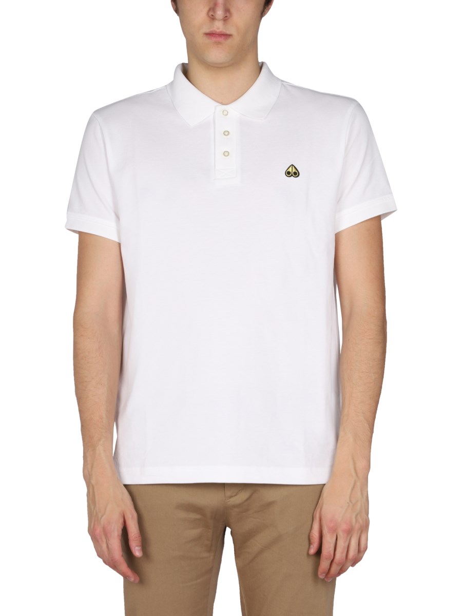 MOOSE KNUCKLES POLO IN PIQUE CON RICAMO LOGO