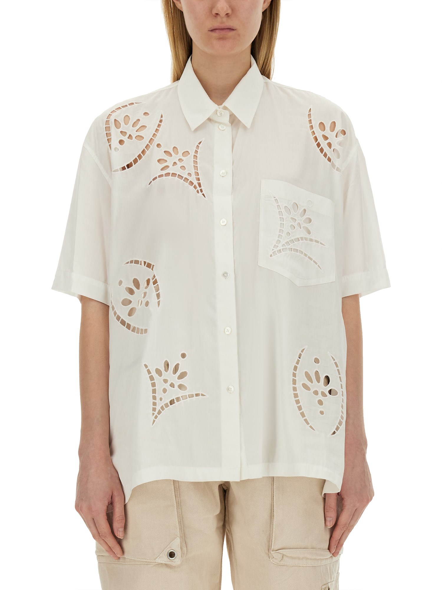 Shop Isabel Marant Shirt "bilya" In White