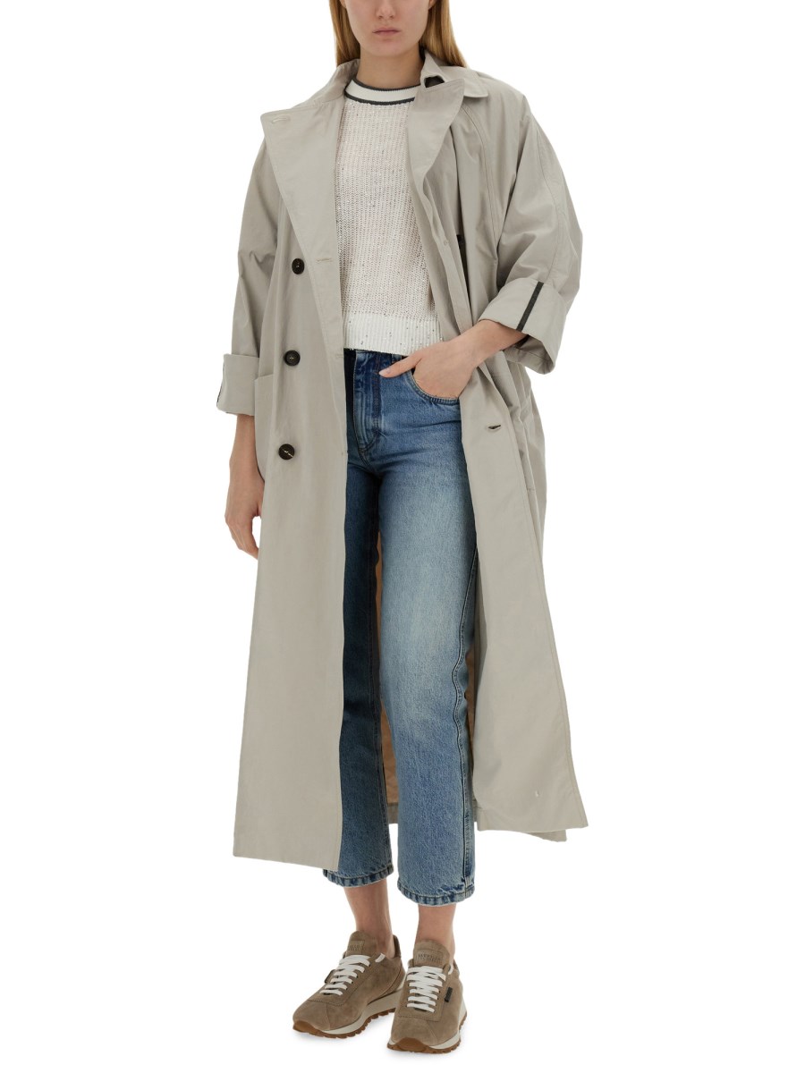 Brunello cucinelli trench coat best sale