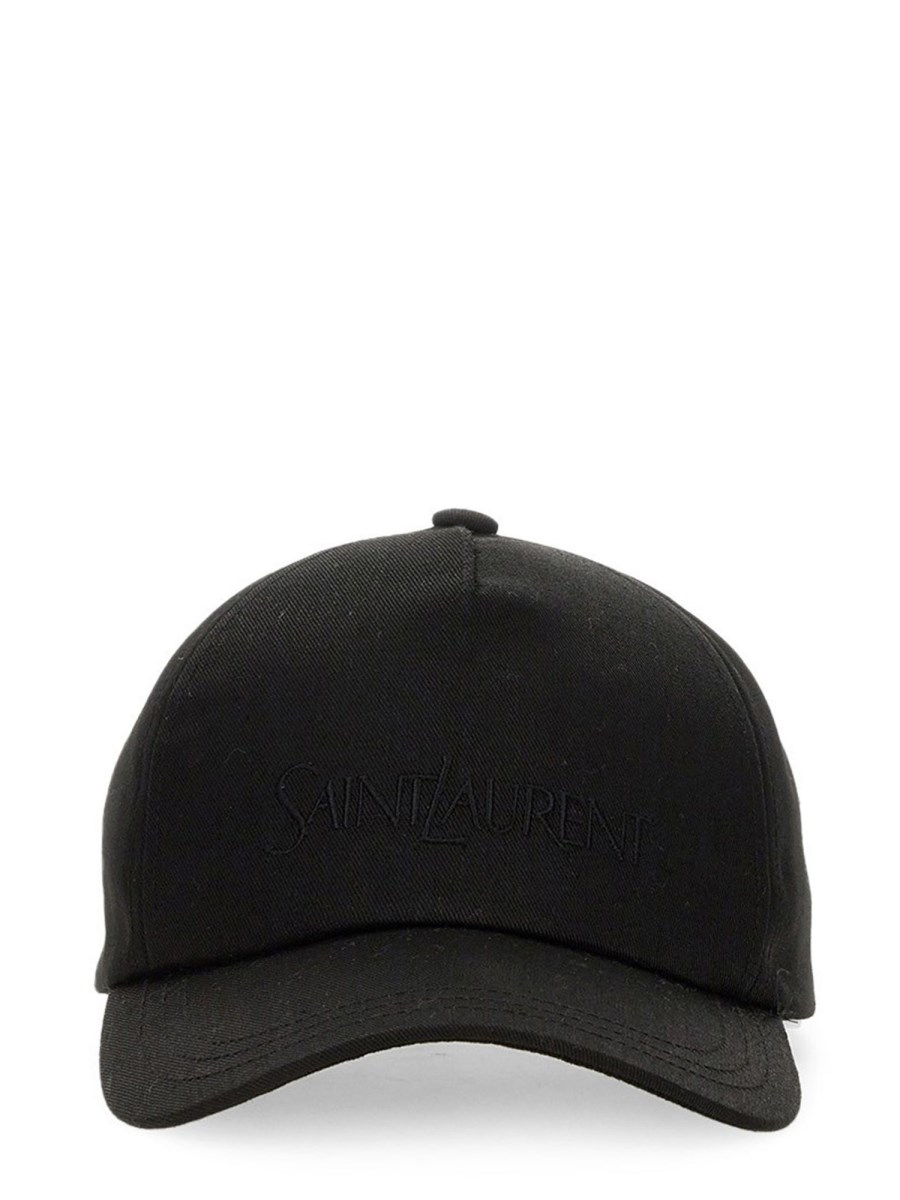 SAINT LAURENT CAPPELLO DA BASEBALL IN COTONE CON LOGO RICAMATO