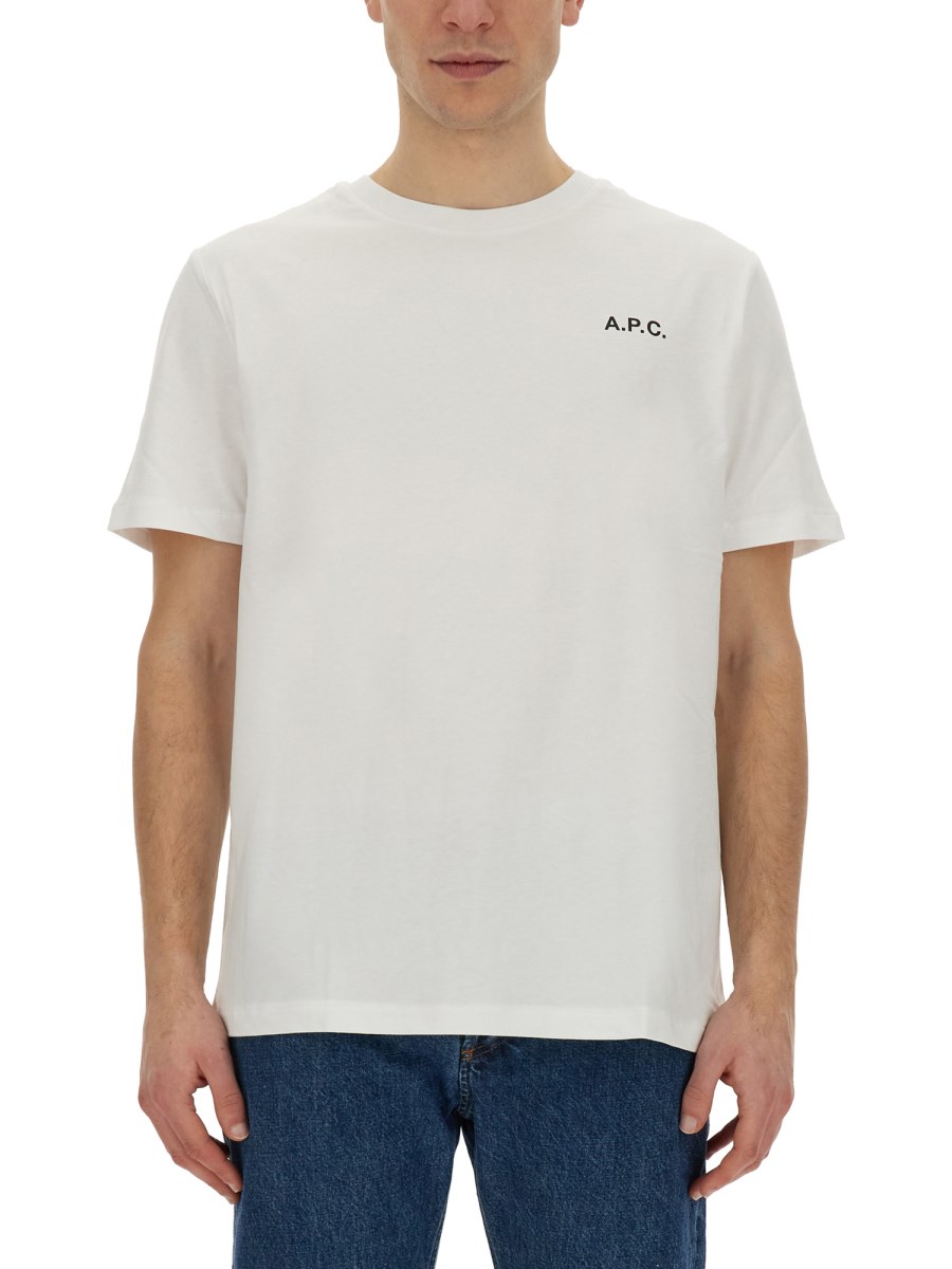 A.P.C. T-SHIRT CON LOGO IN JERSEY DI COTONE CON LOGO