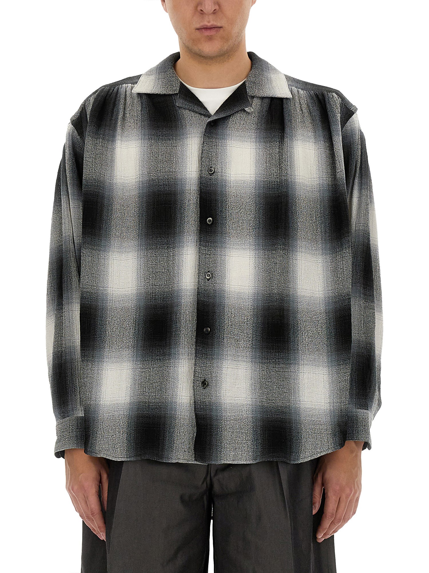 Aïe Plaid-check Cotton Shirt In White