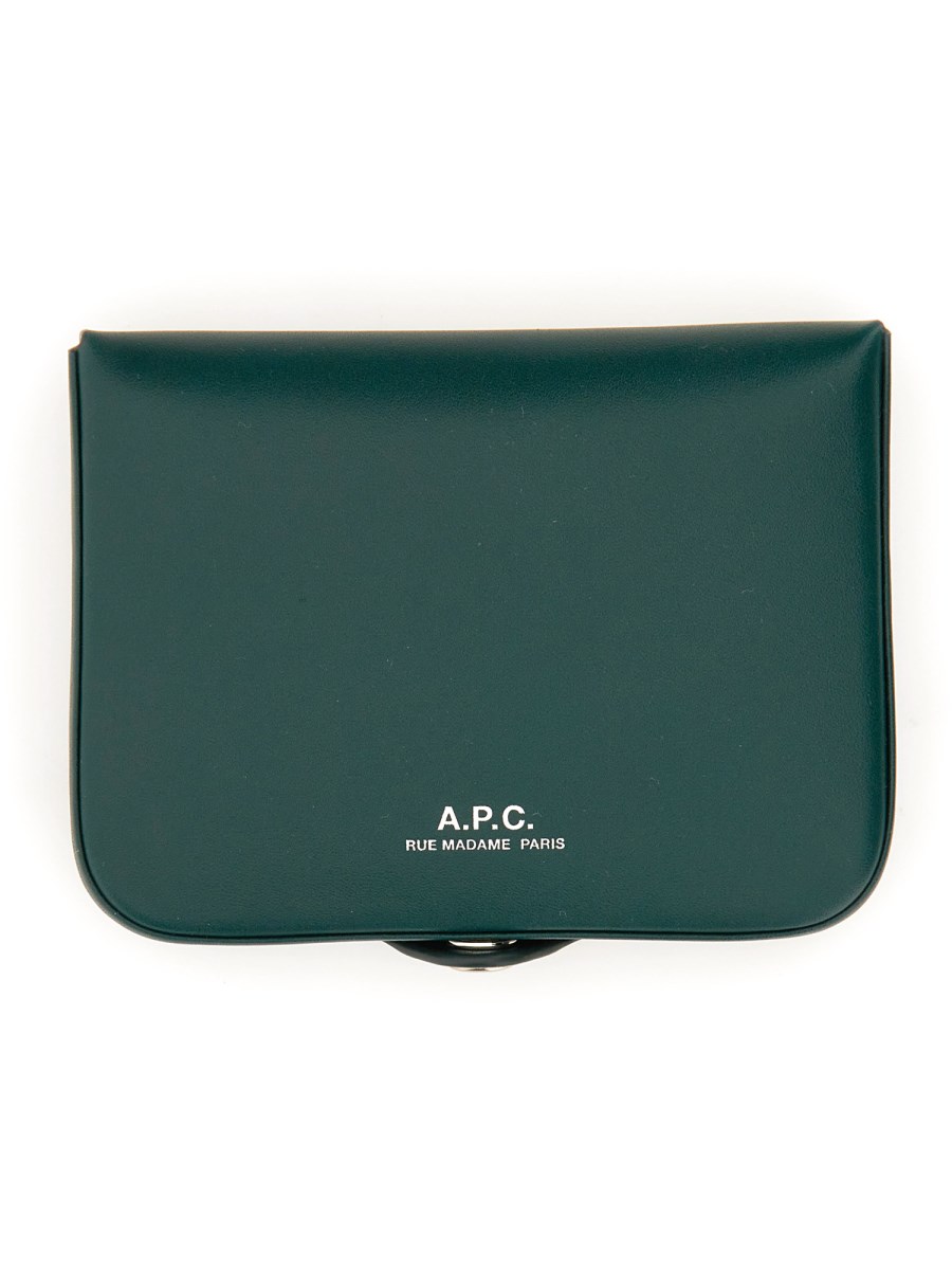 A.P.C. LOGO LEATHER JOSH COIN PURSE Eleonora Bonucci