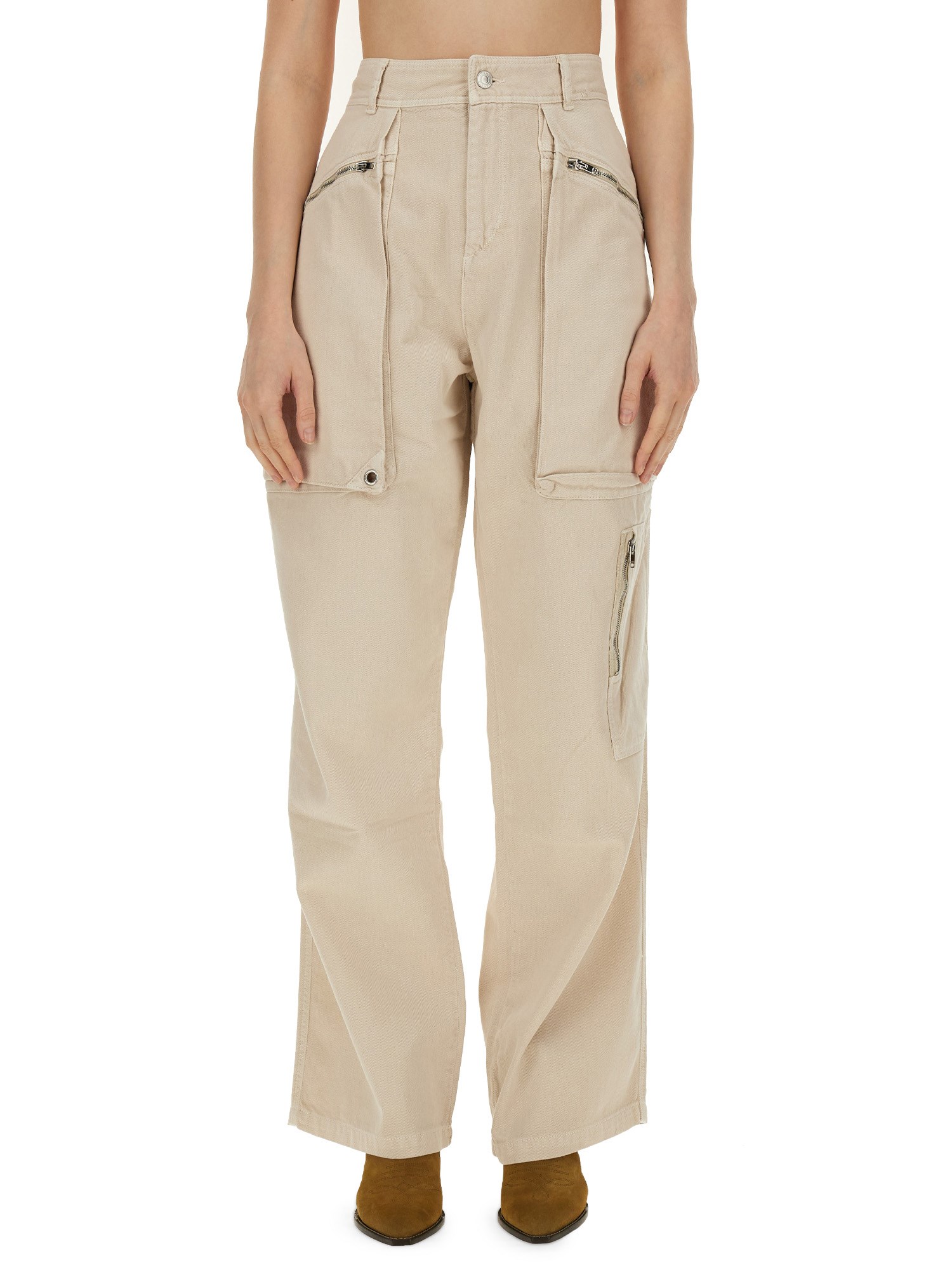 Shop Isabel Marant Pants "jolande" In Powder