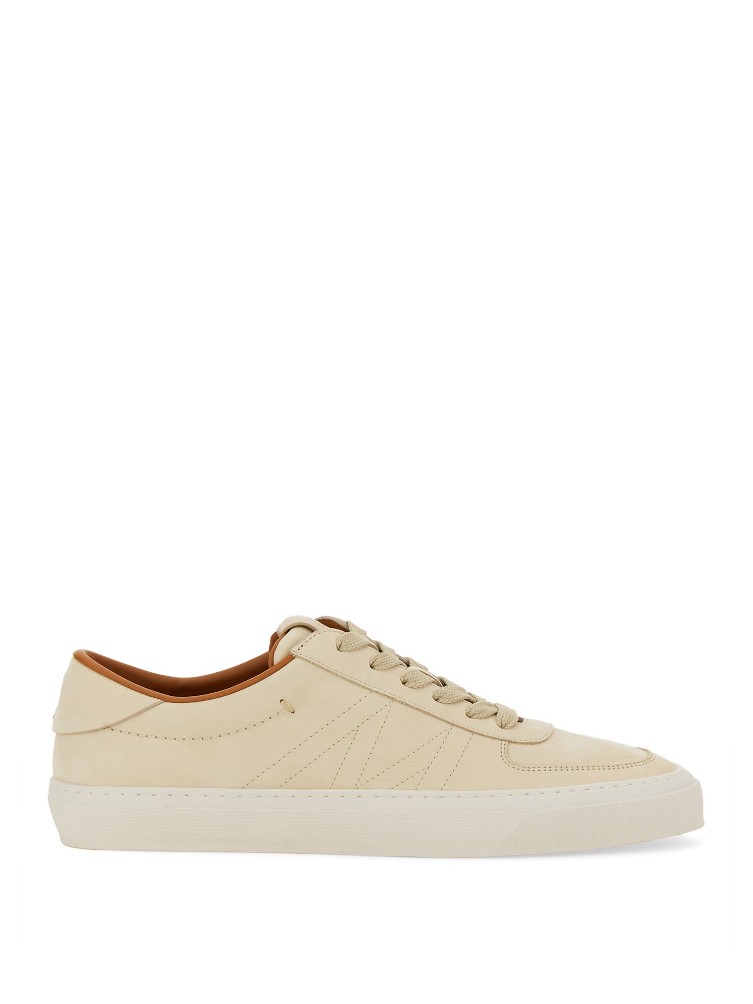 Moncler Monclub Classic Sneakers Crafted With White Smooth Leather In White