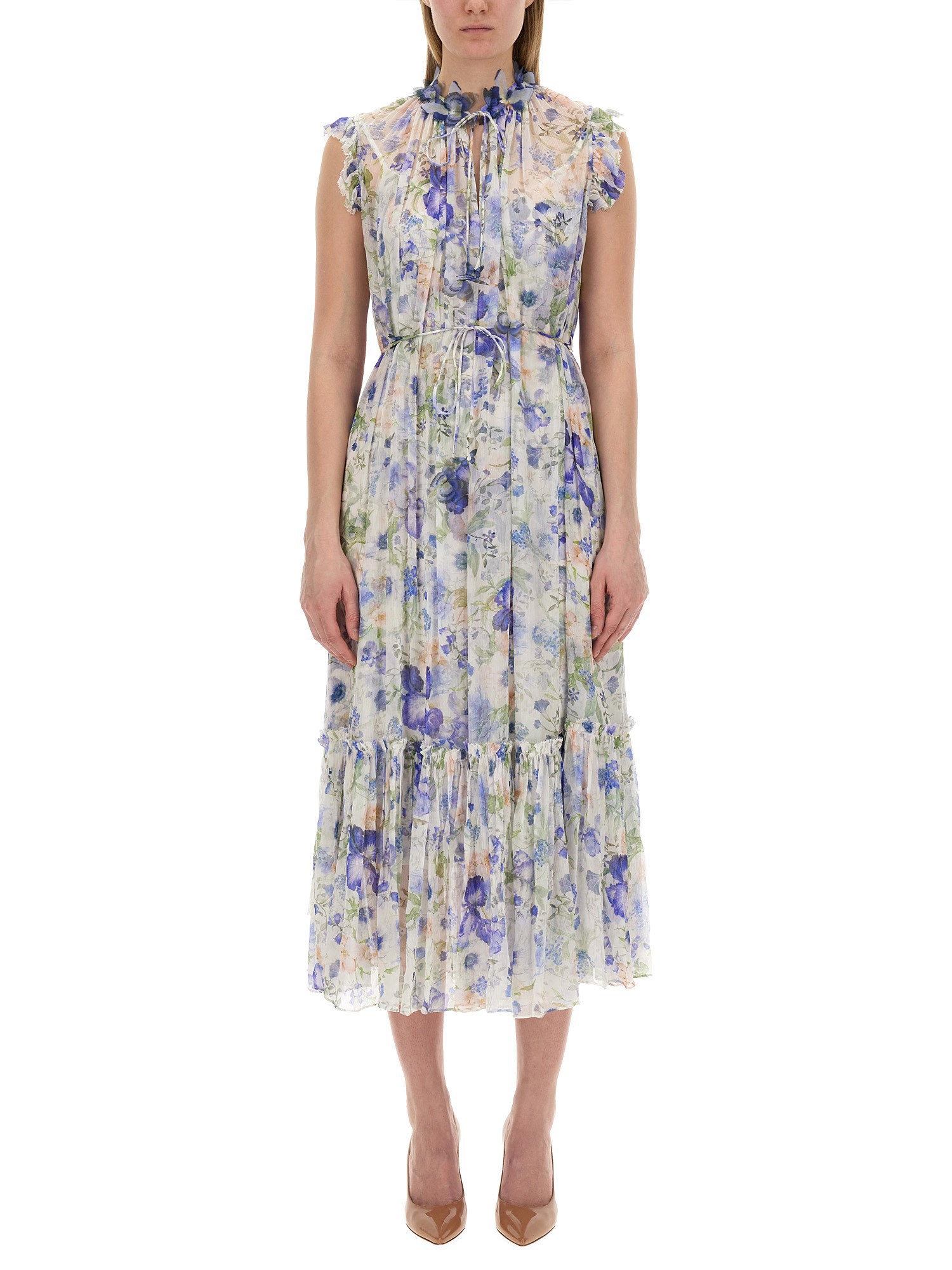 zimmermann dress with floral pattern