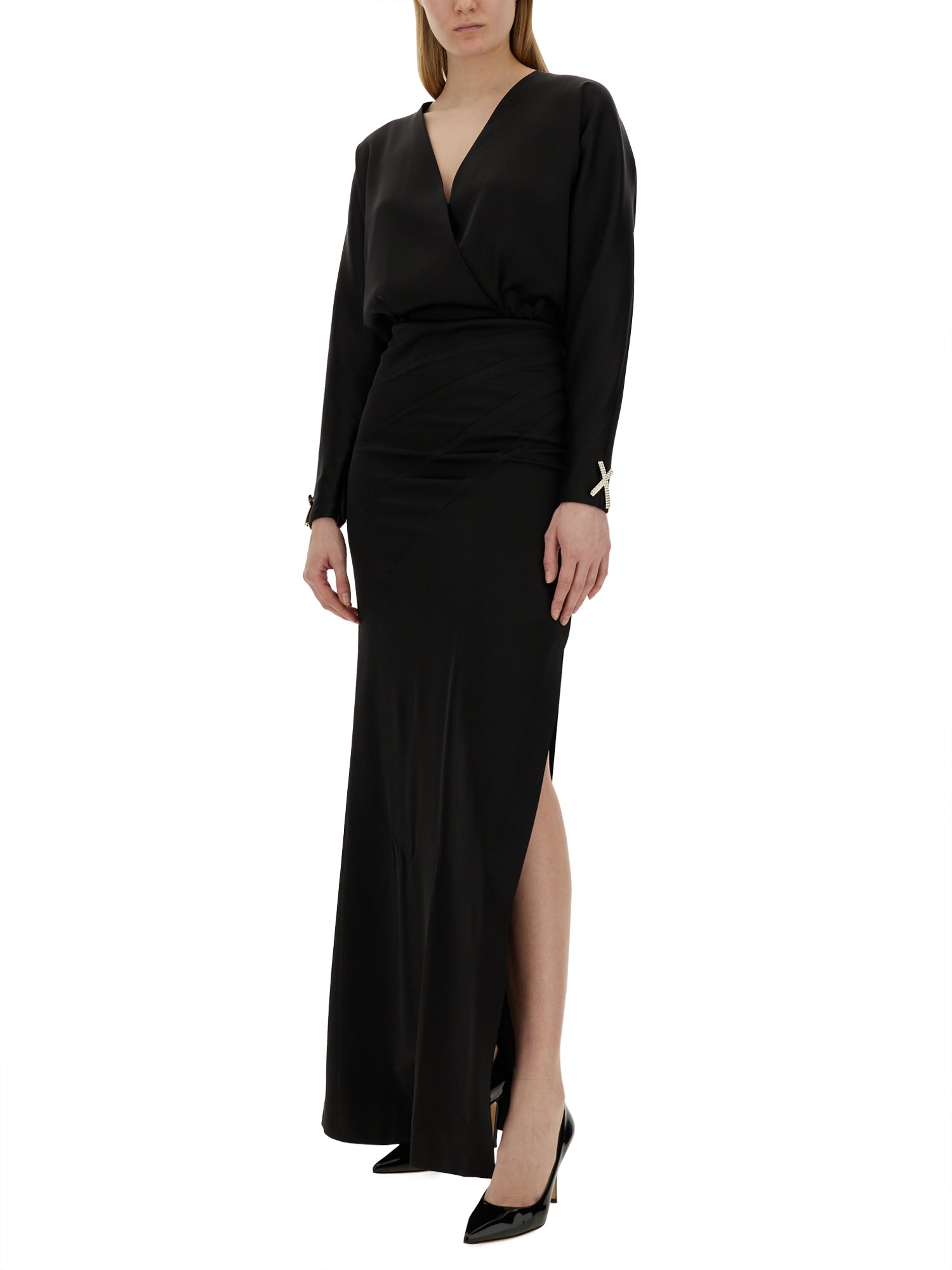 Shop Genny Long Dress In Black