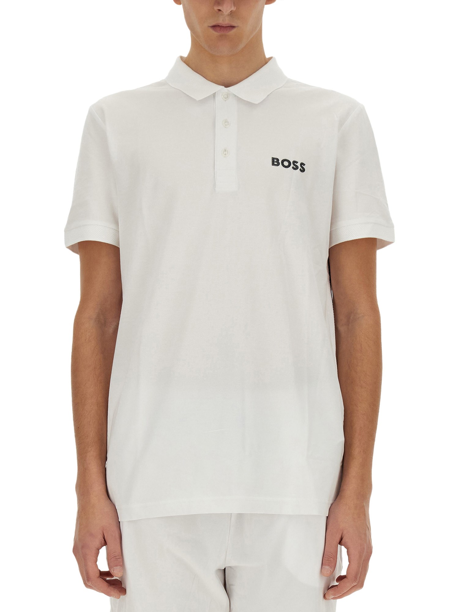 Hugo Boss Polo With Logo In White