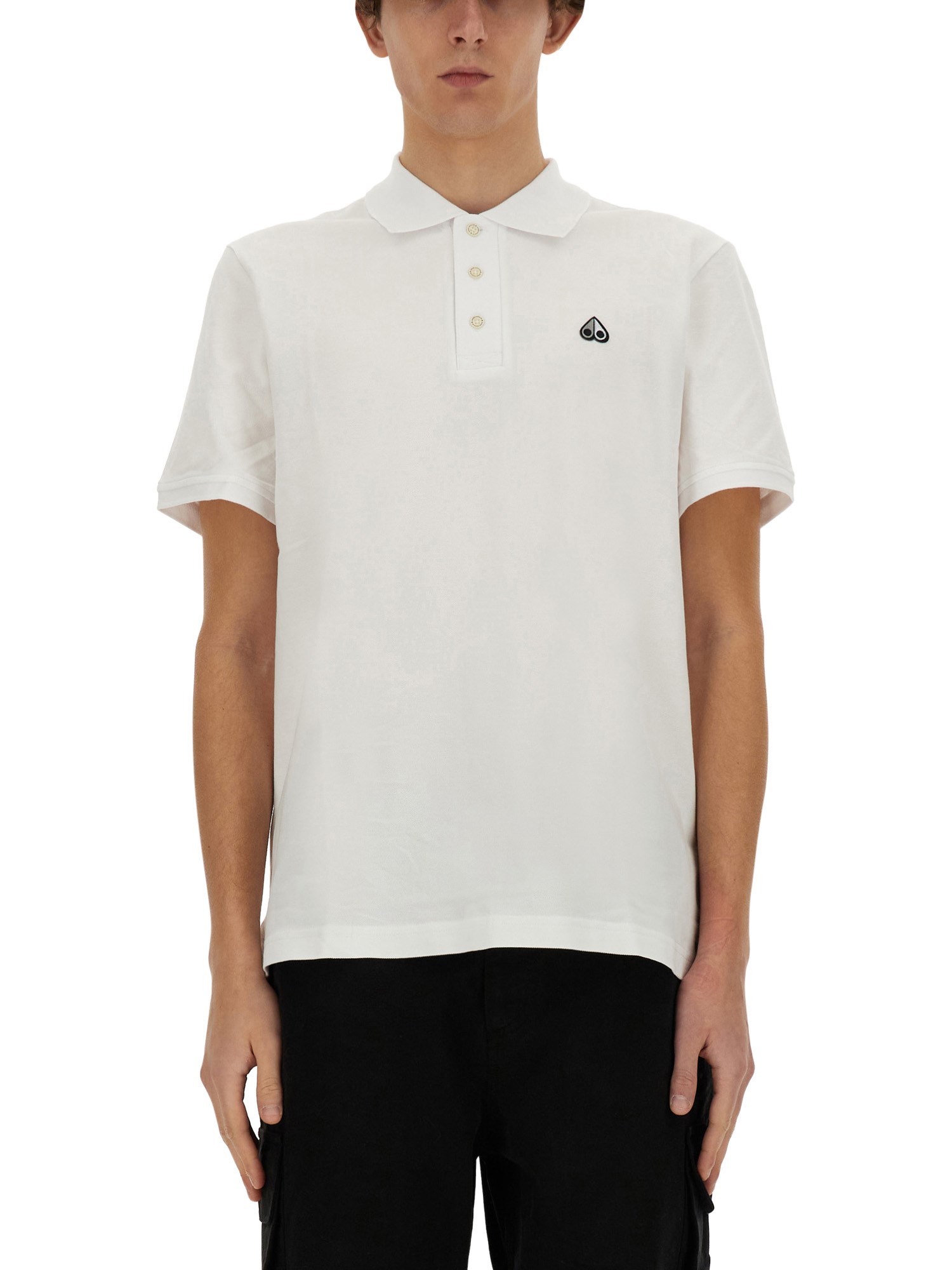 Moose Knuckles Polo In Pique. In White