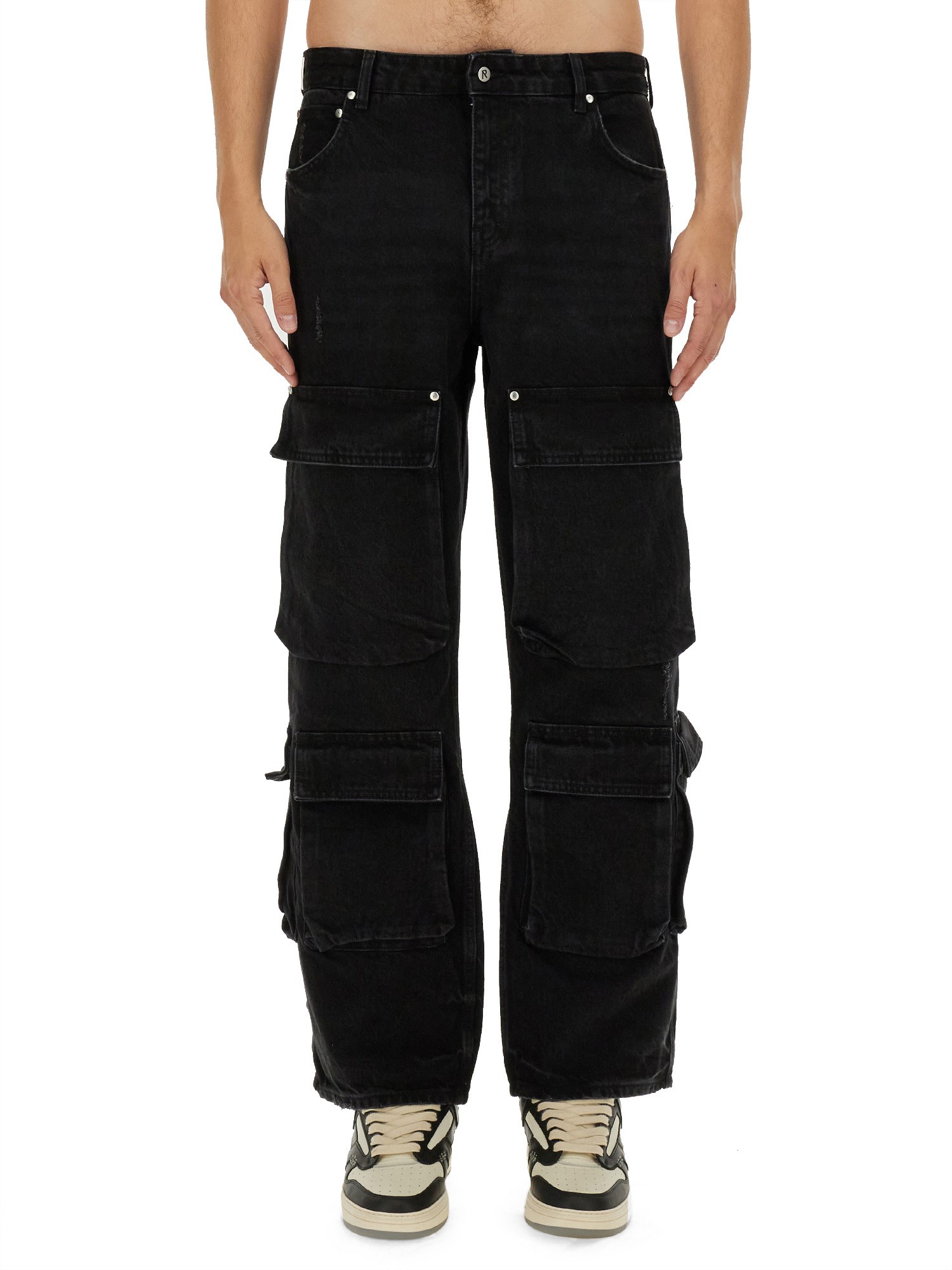 Shop Represent Cargo Pants "r3ca" In Black
