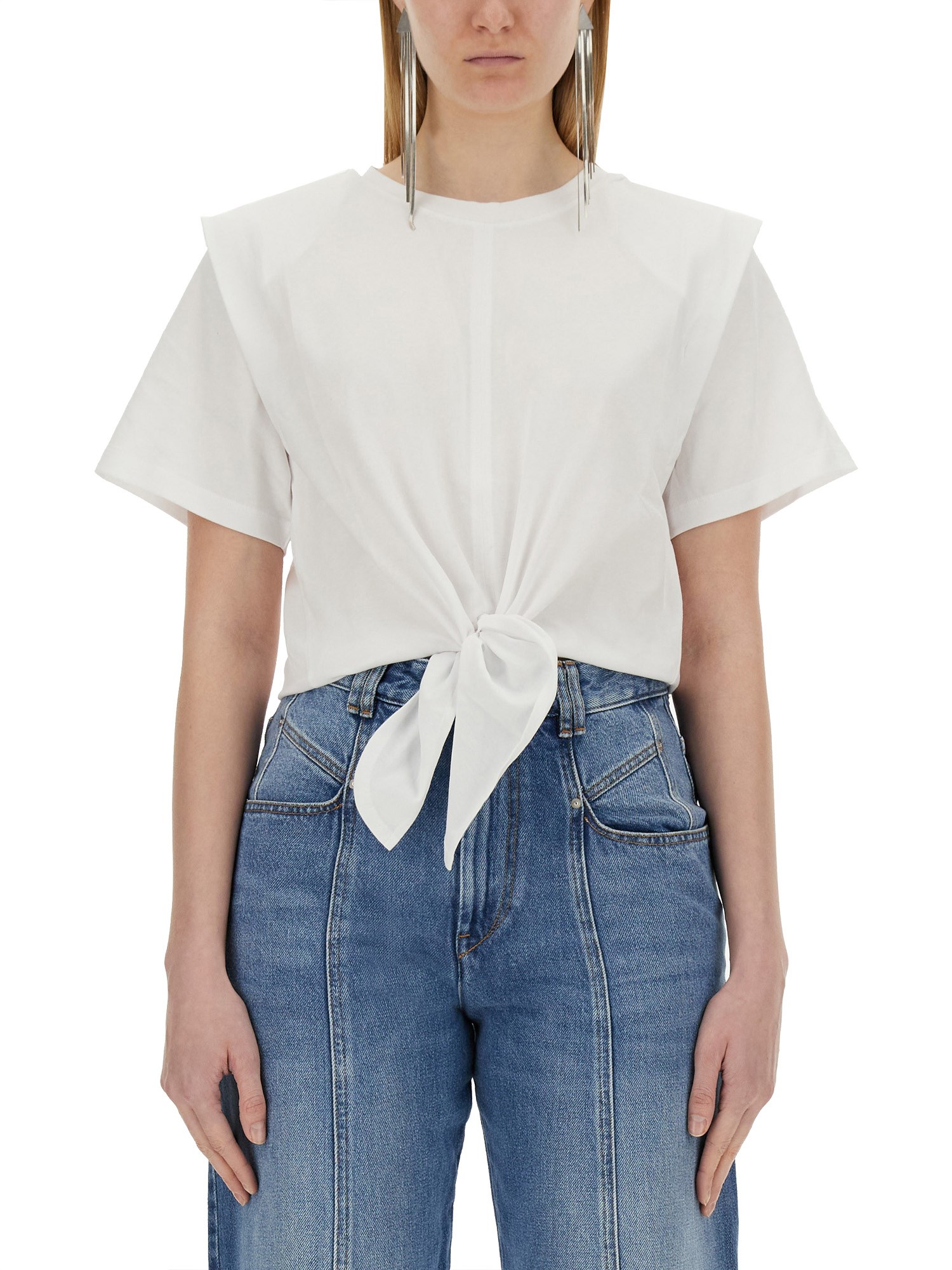Shop Isabel Marant T-shirt "zelikia" In White