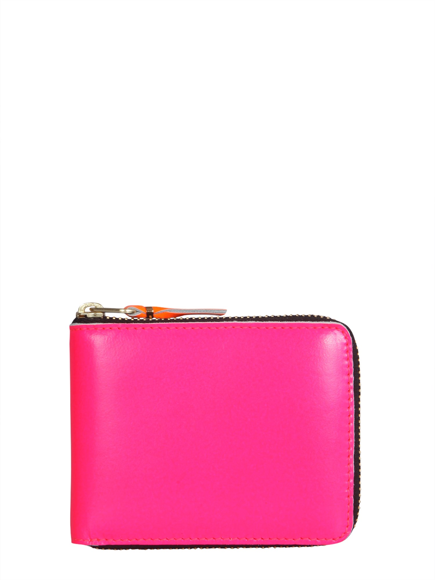 Shop Comme Des Garçons Zipped Wallet In Pink