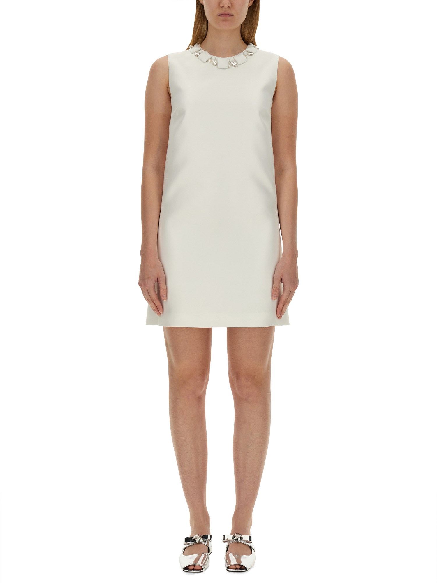 versace mini duchesse dress with crystals