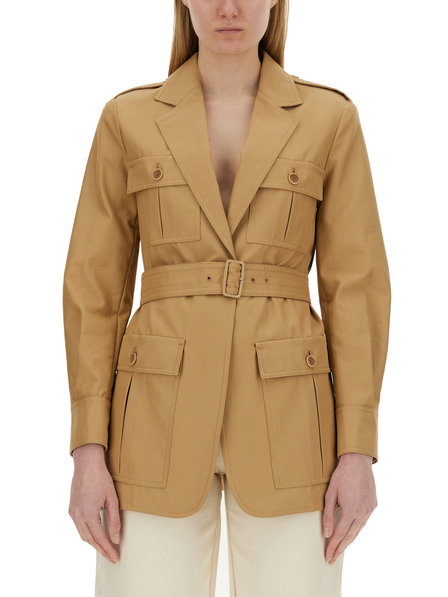 Max Mara Pacos Short Trench In Beige