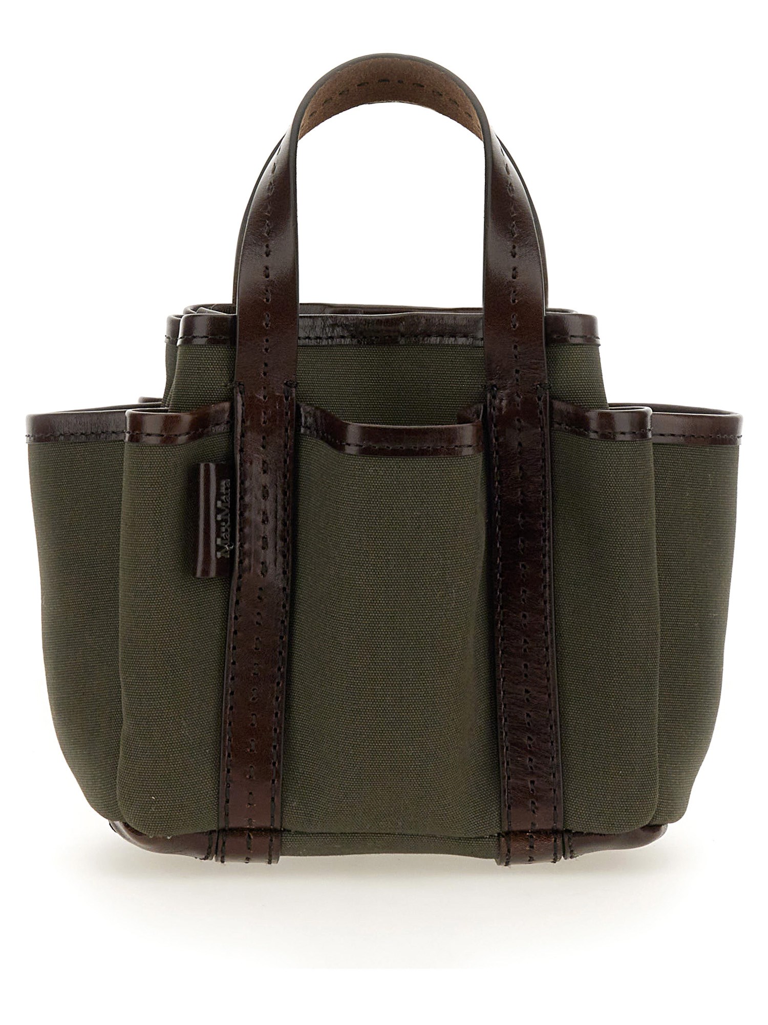 Max Mara Mini "giardiniera" Tote Bag In Green