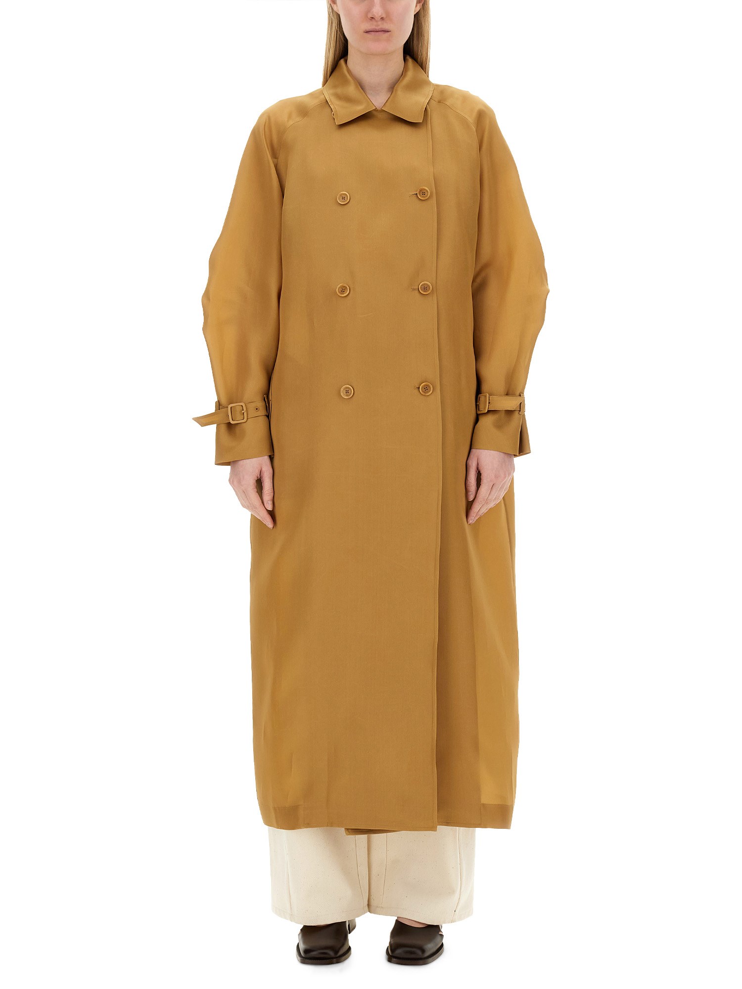 Shop Max Mara Coat "sack" In Buff