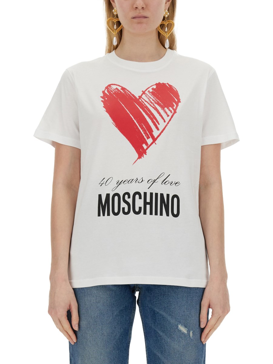 MOSCHINO T-SHIRT TEDDY BEAR IN COTONE