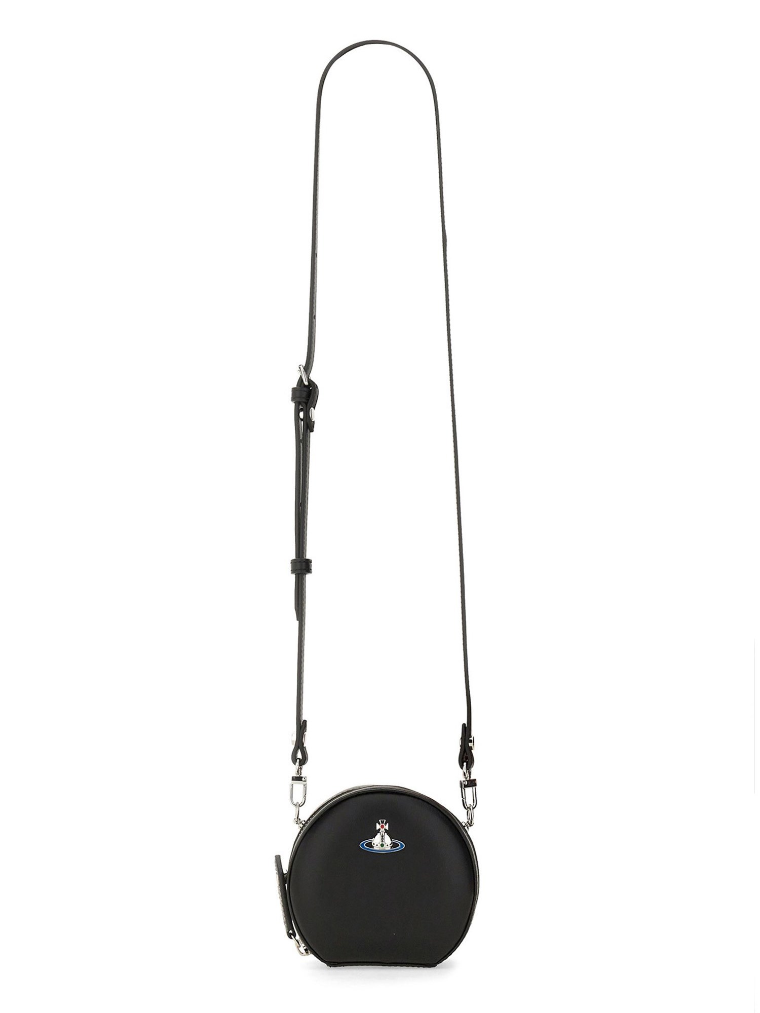 Shop Vivienne Westwood Mini Round Shoulder Bag In Black