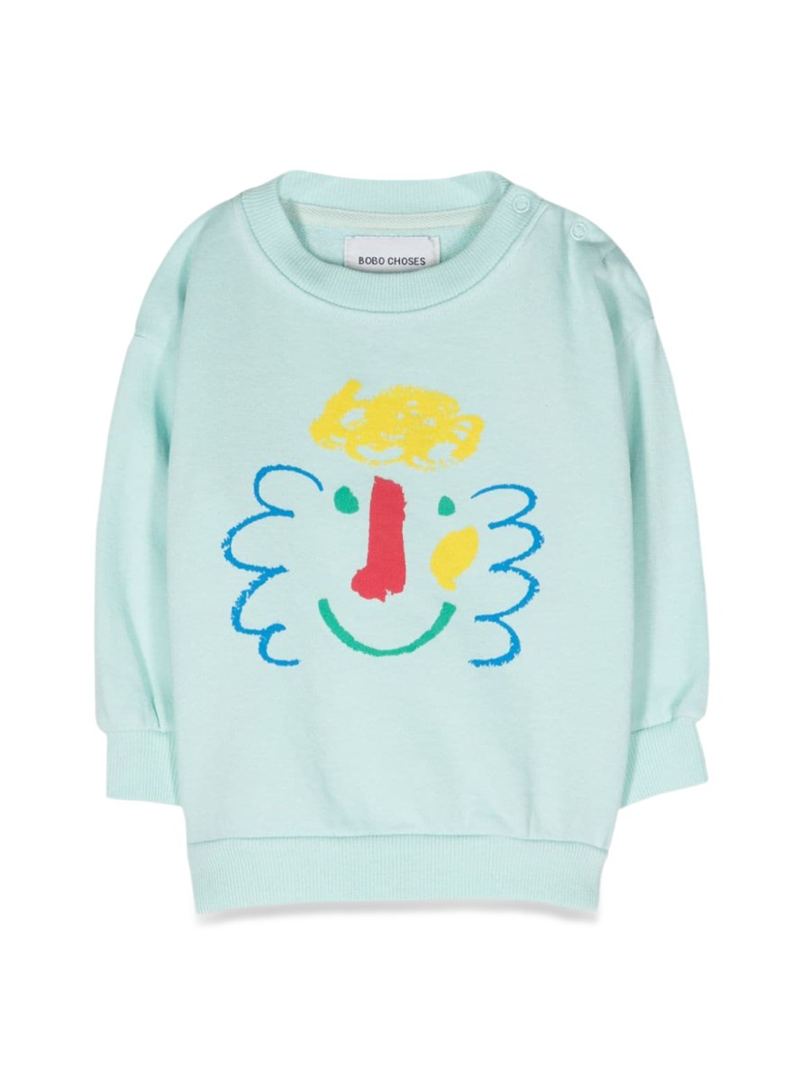 baby happy mask sweatshirt