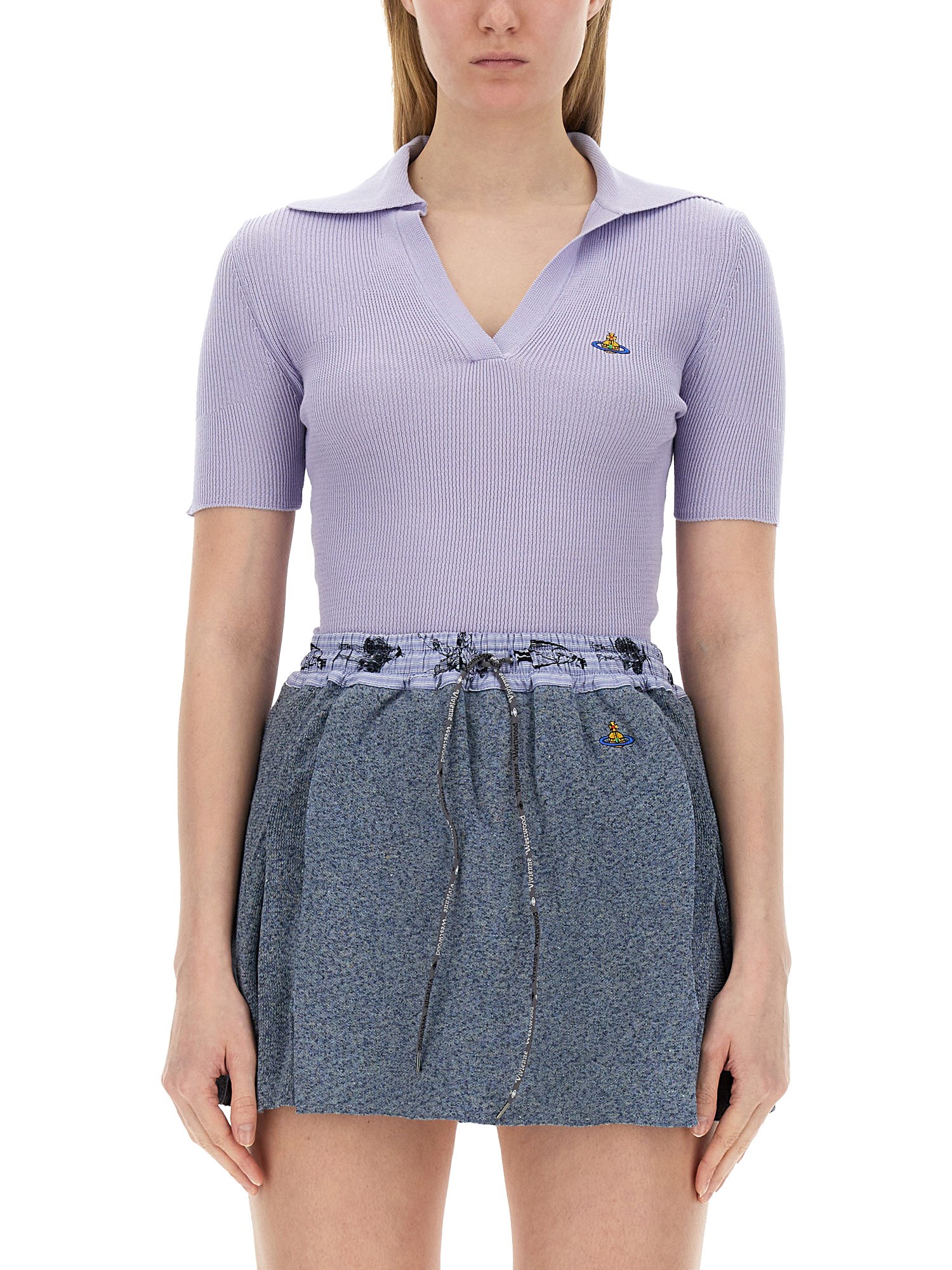 Shop Vivienne Westwood Polo "marina" In Lilac