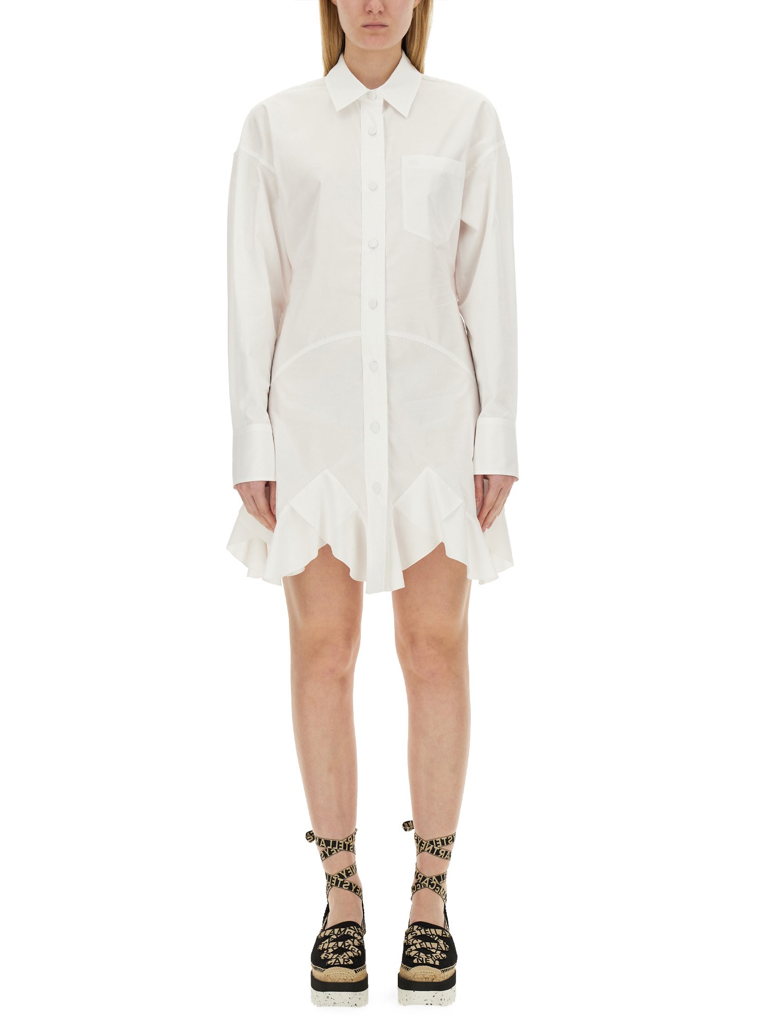 Shop Stella Mccartney Shirt Dress In White