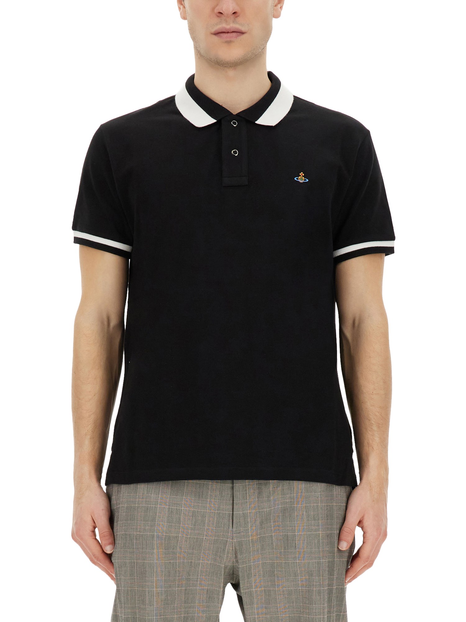 Shop Vivienne Westwood Polo With Logo In Black