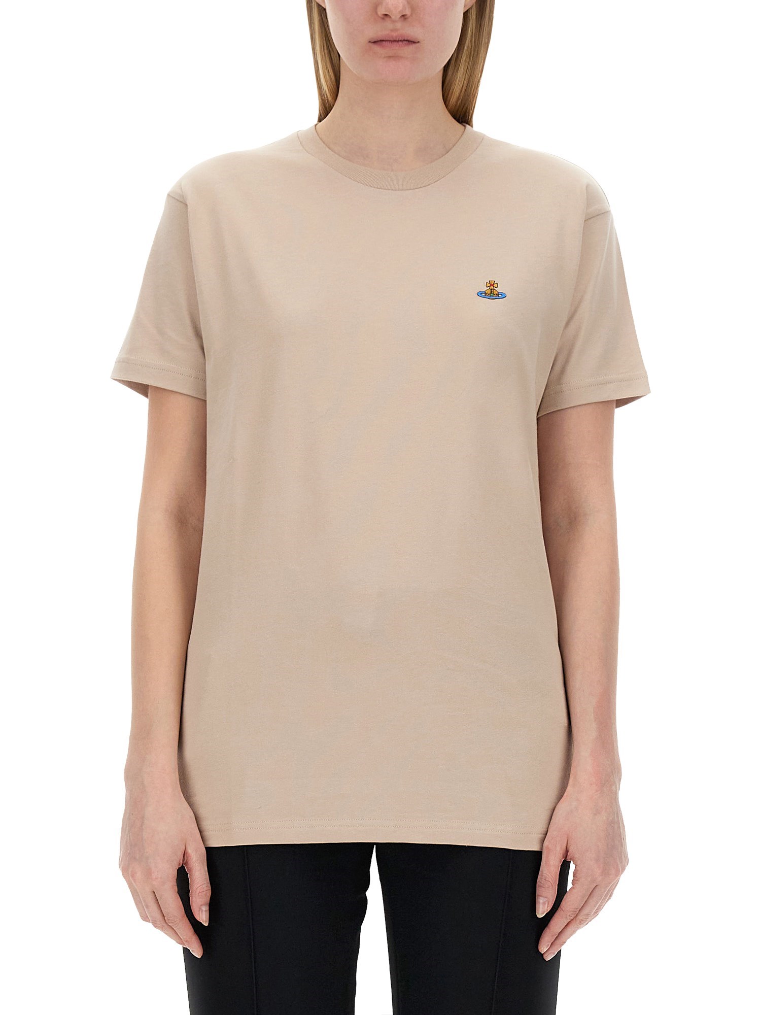 Vivienne Westwood T-shirt With Logo In Beige