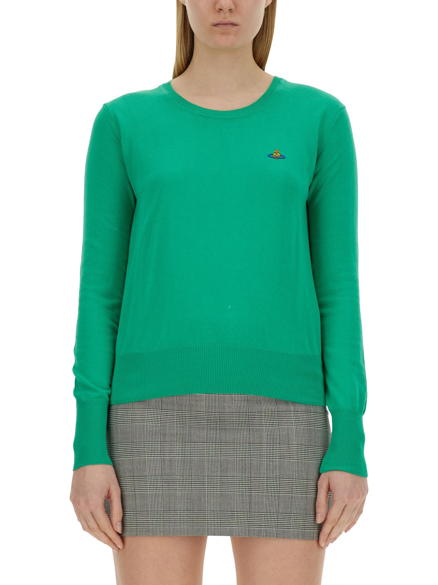 Vivienne Westwood Bea Cotton Sweater In Green