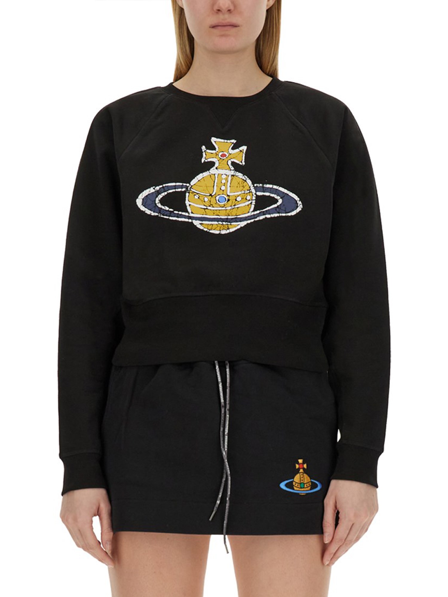 Shop Vivienne Westwood "time Machine" Sweatshirt In Black