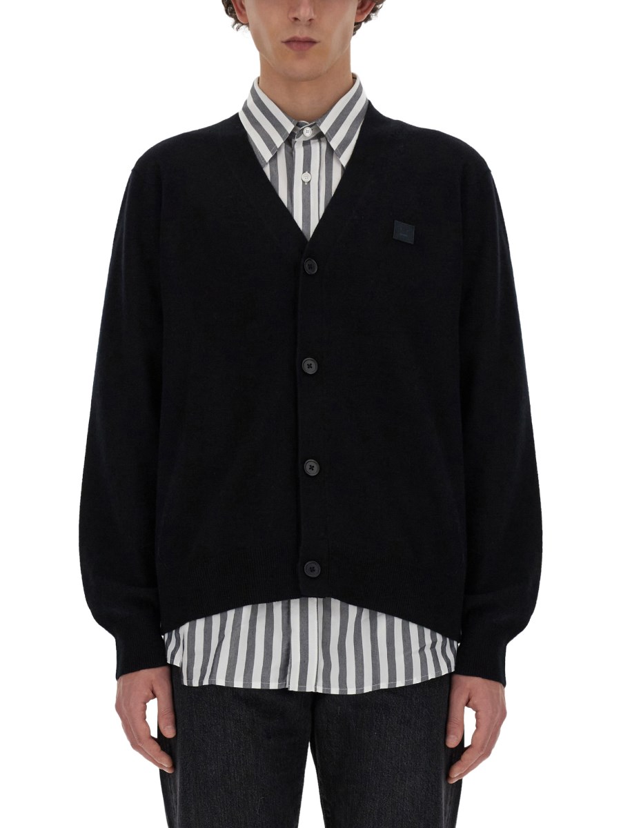 ACNE STUDIOS CARDIGAN FACE IN LANA