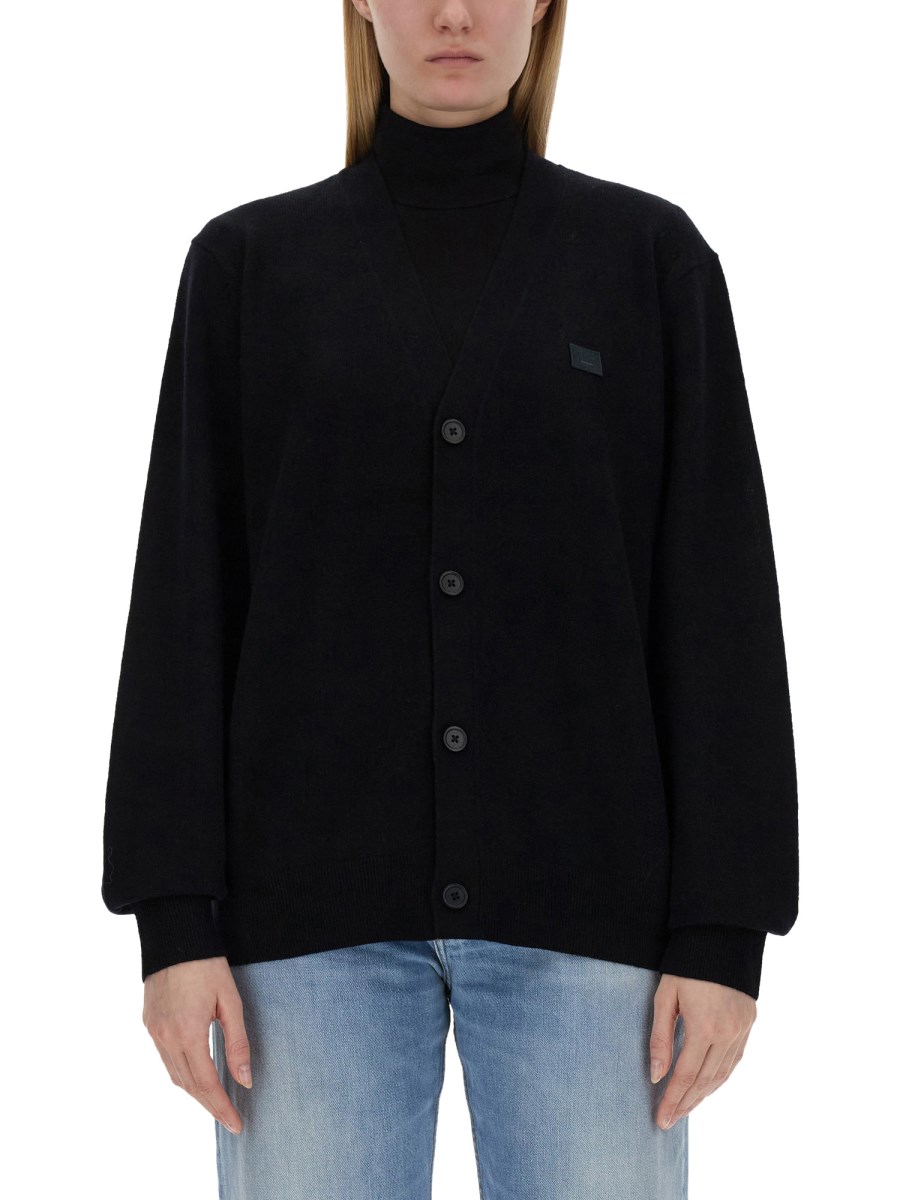 ACNE STUDIOS CARDIGAN FACE IN LANA