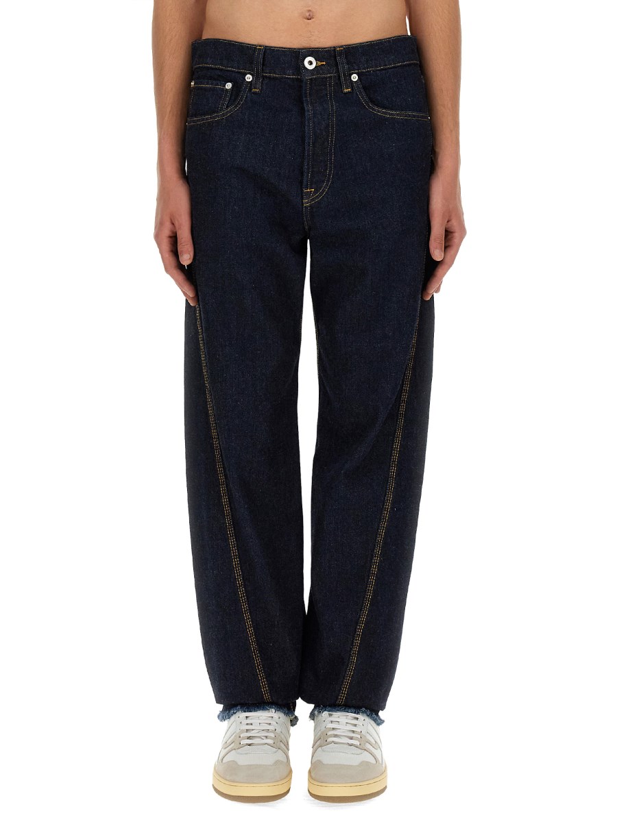 LANVIN JEANS TWISTED IN DENIM DI COTONE