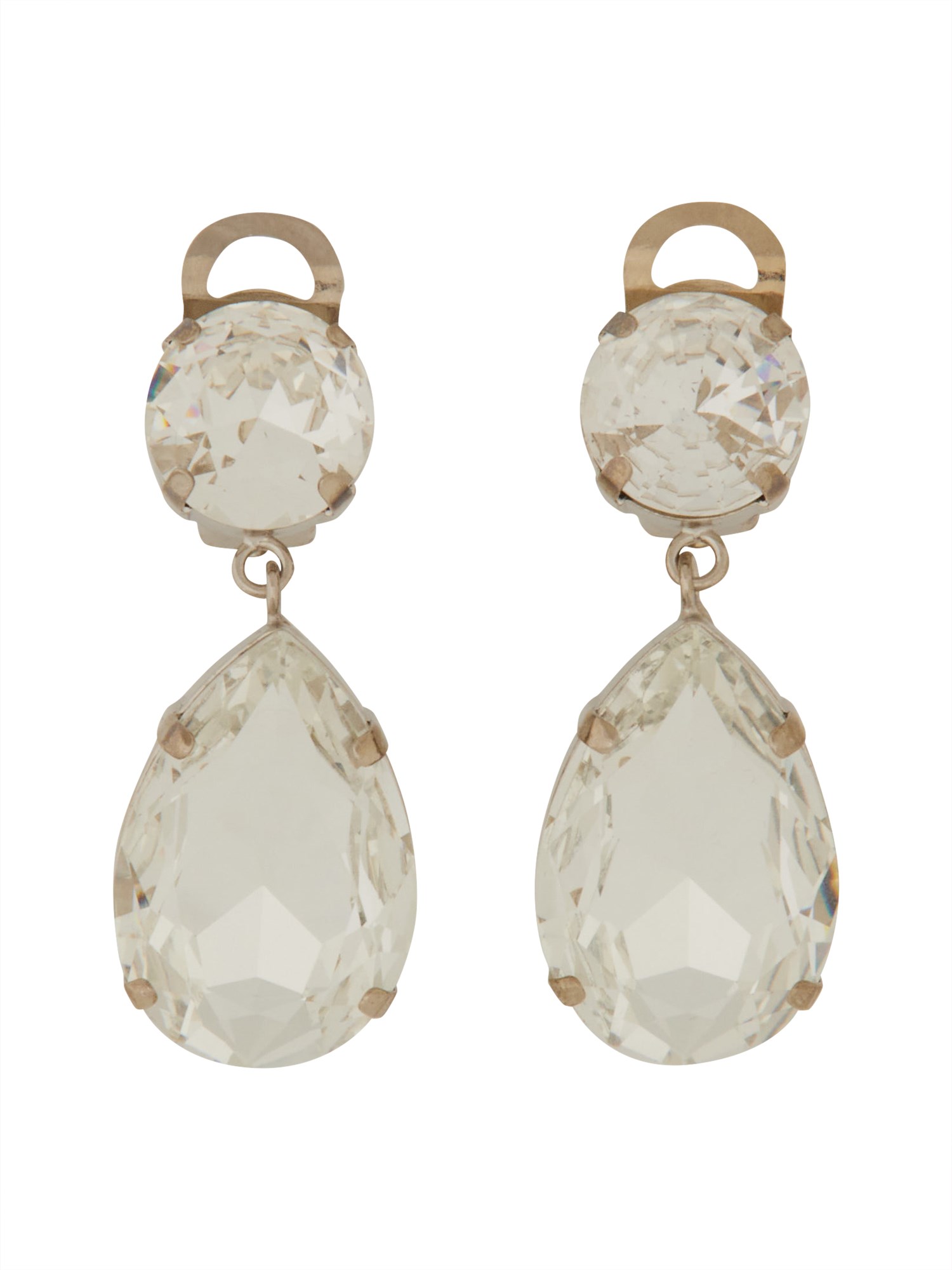 moschino pendant earrings with jewel stones