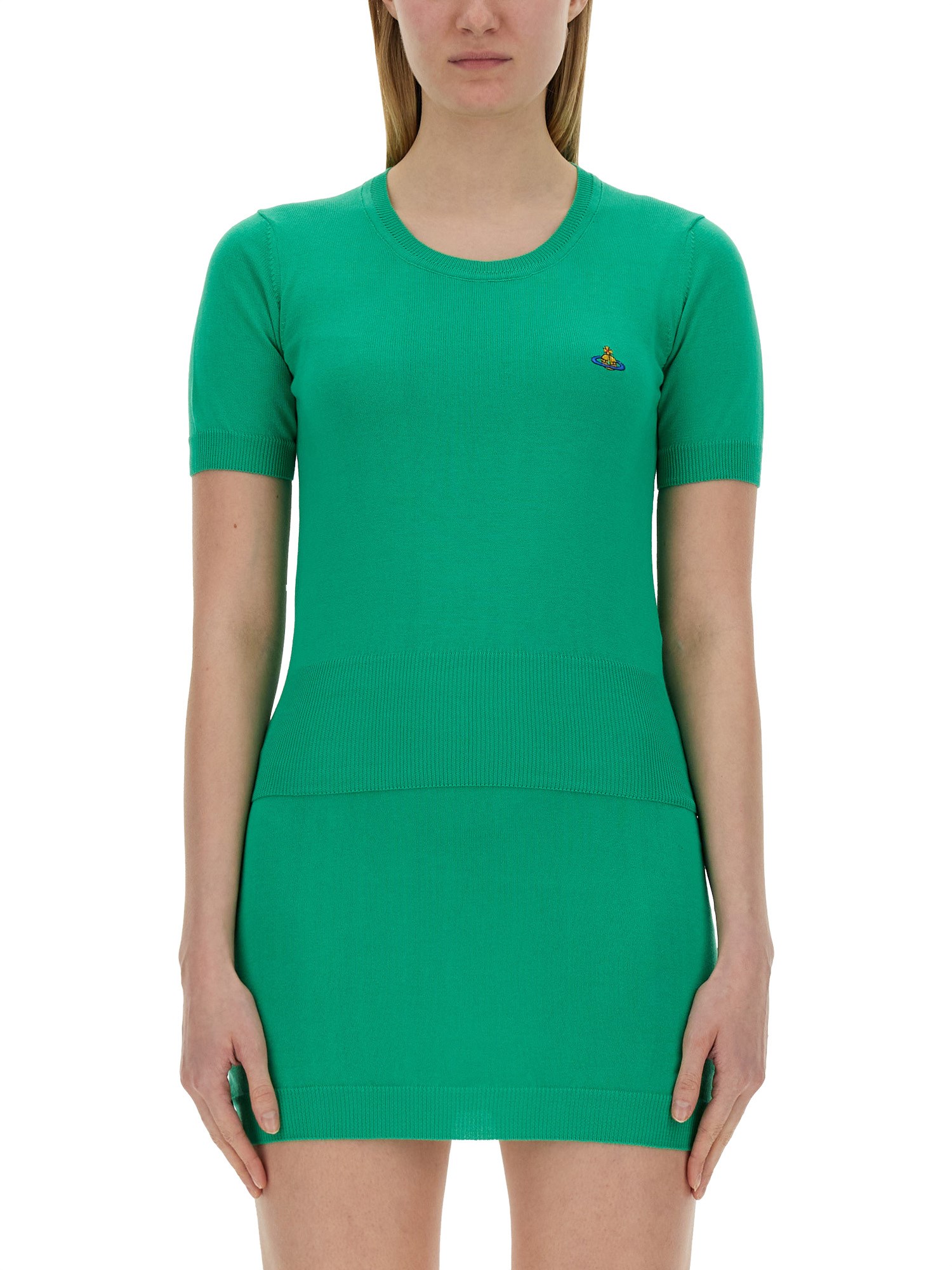 Vivienne Westwood Bea Knitted Top In Green